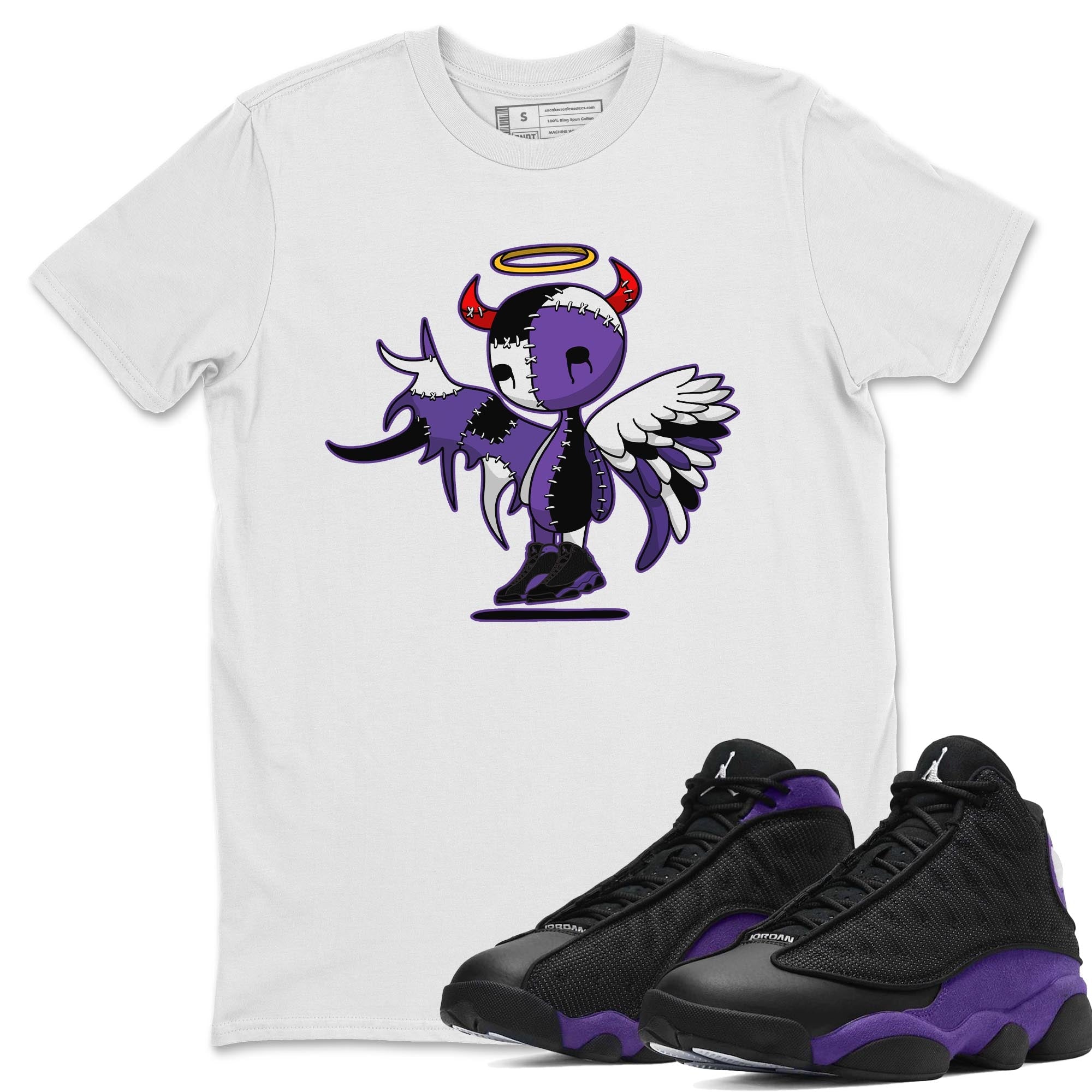 Devil Angel Unisex Tops - Air Jordan 13 Court Purple