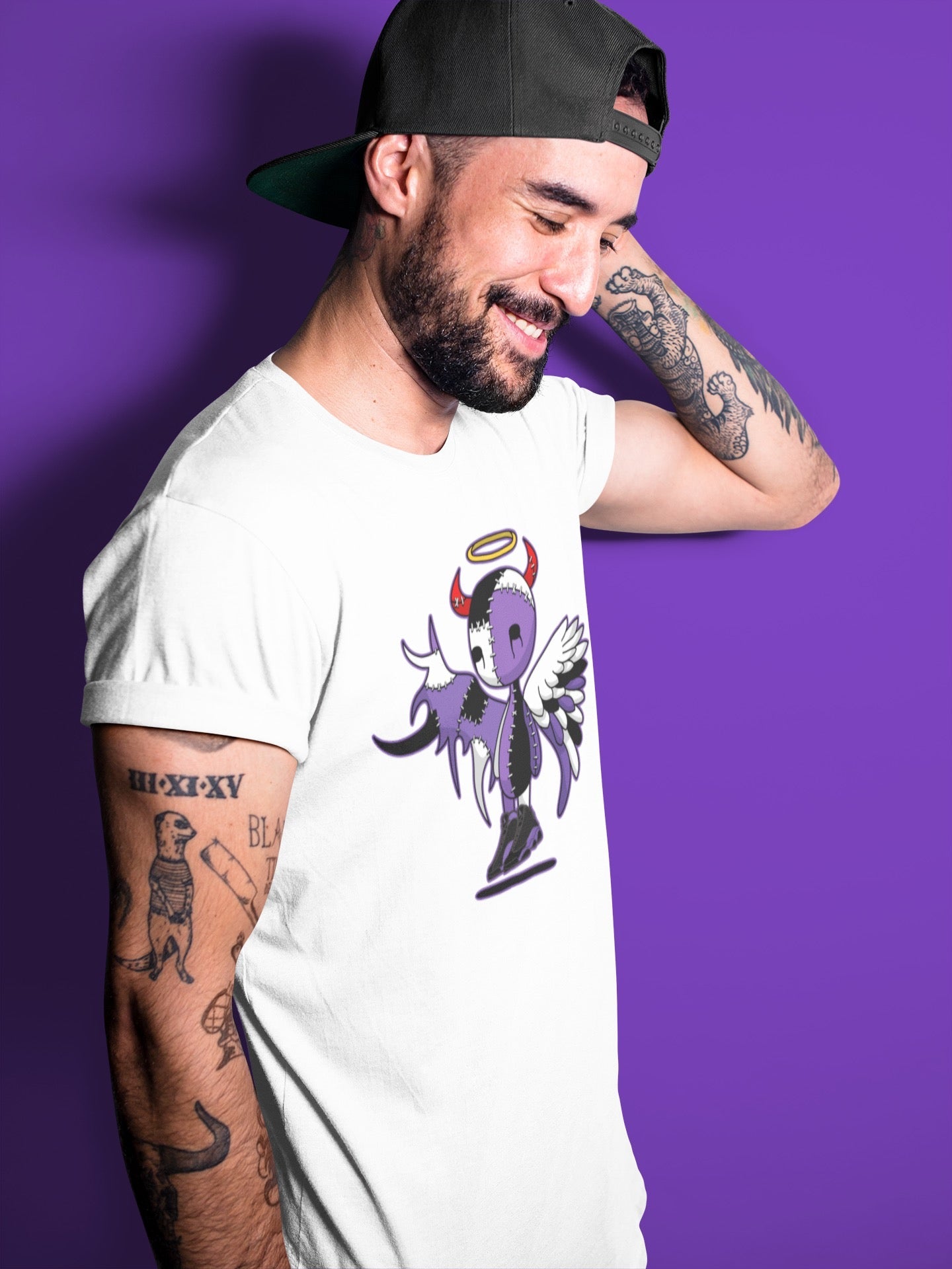Devil Angel Unisex Tops - Air Jordan 13 Court Purple