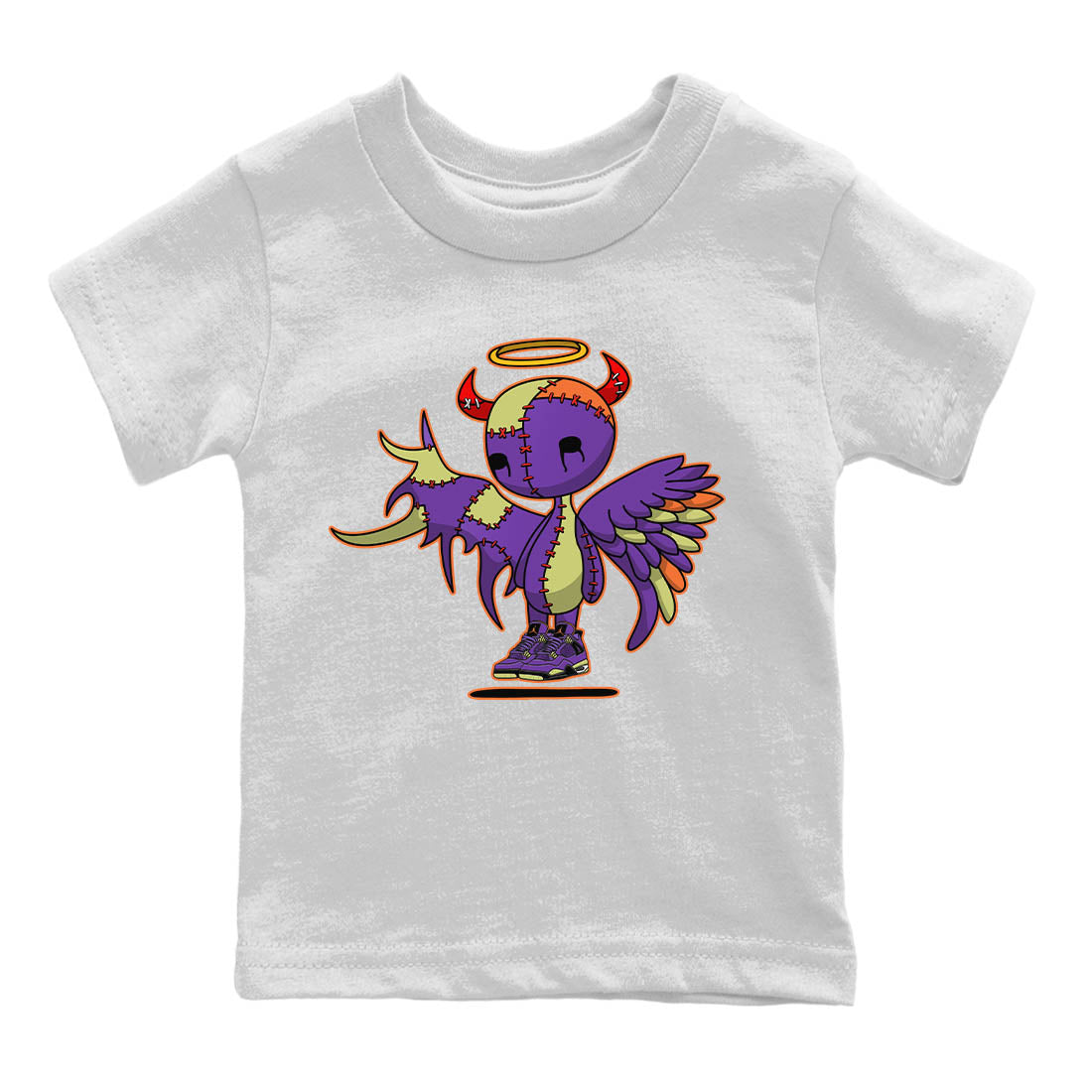 Devil Angel Kids Tops - Air Jordan 4 Canyon Purple