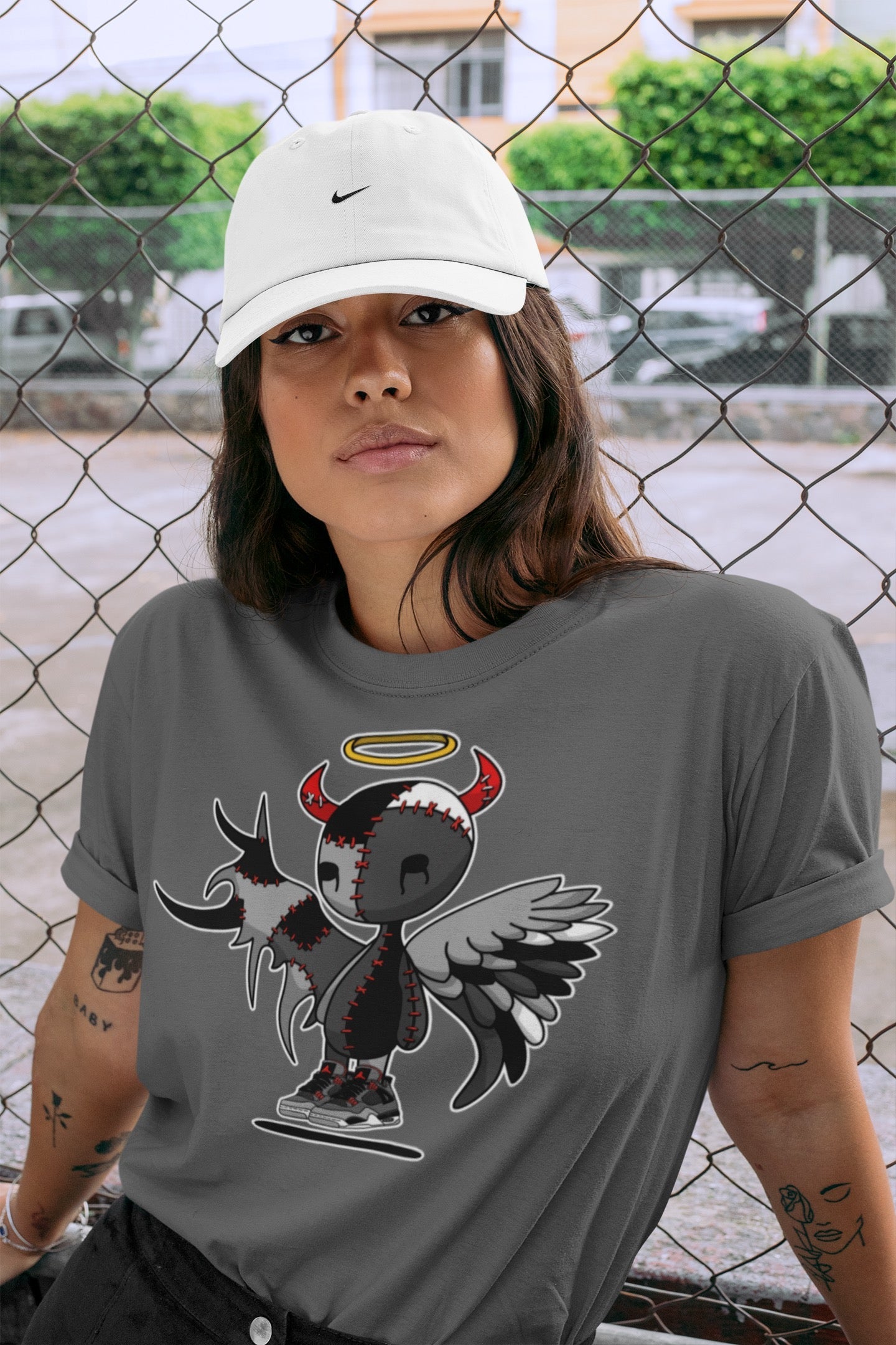 Devil Angel Unisex Tops - Air Jordan 4 Infrared