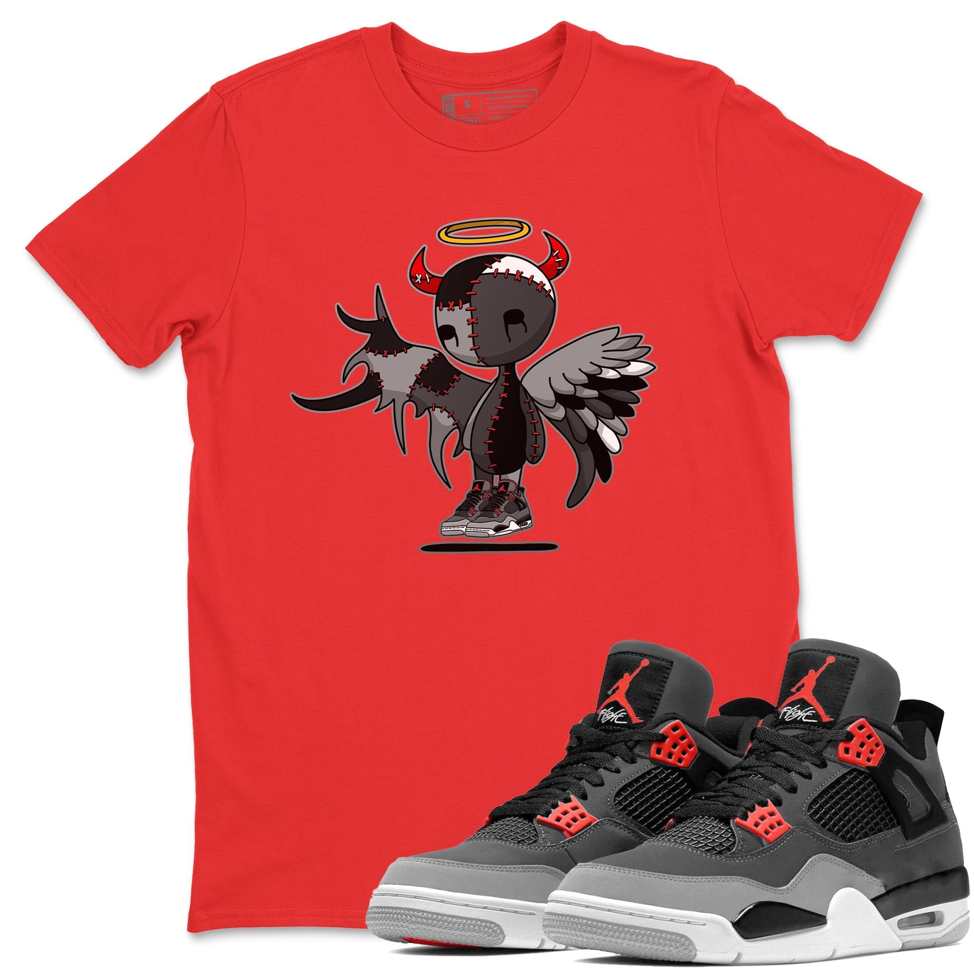 Devil Angel Unisex Tops - Air Jordan 4 Infrared
