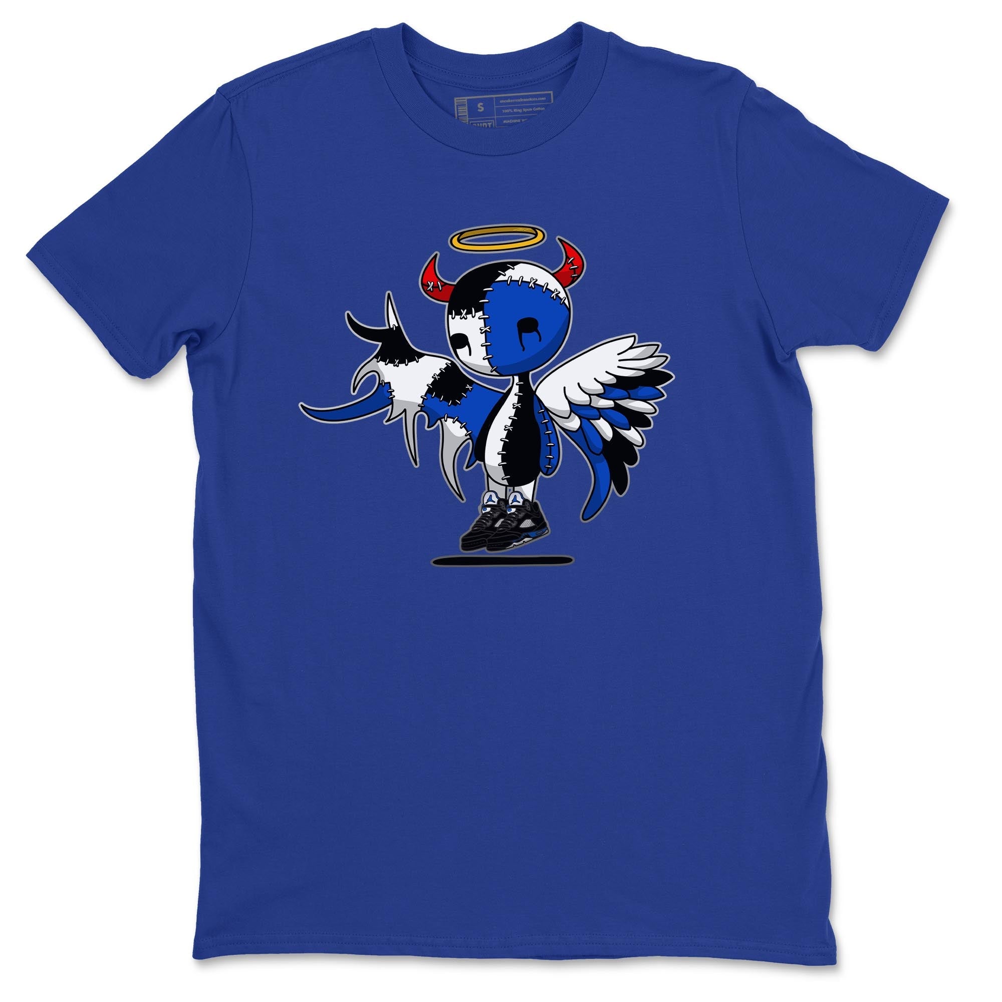 Devil Angel Unisex Tops - Air Jordan 5 Racer Blue
