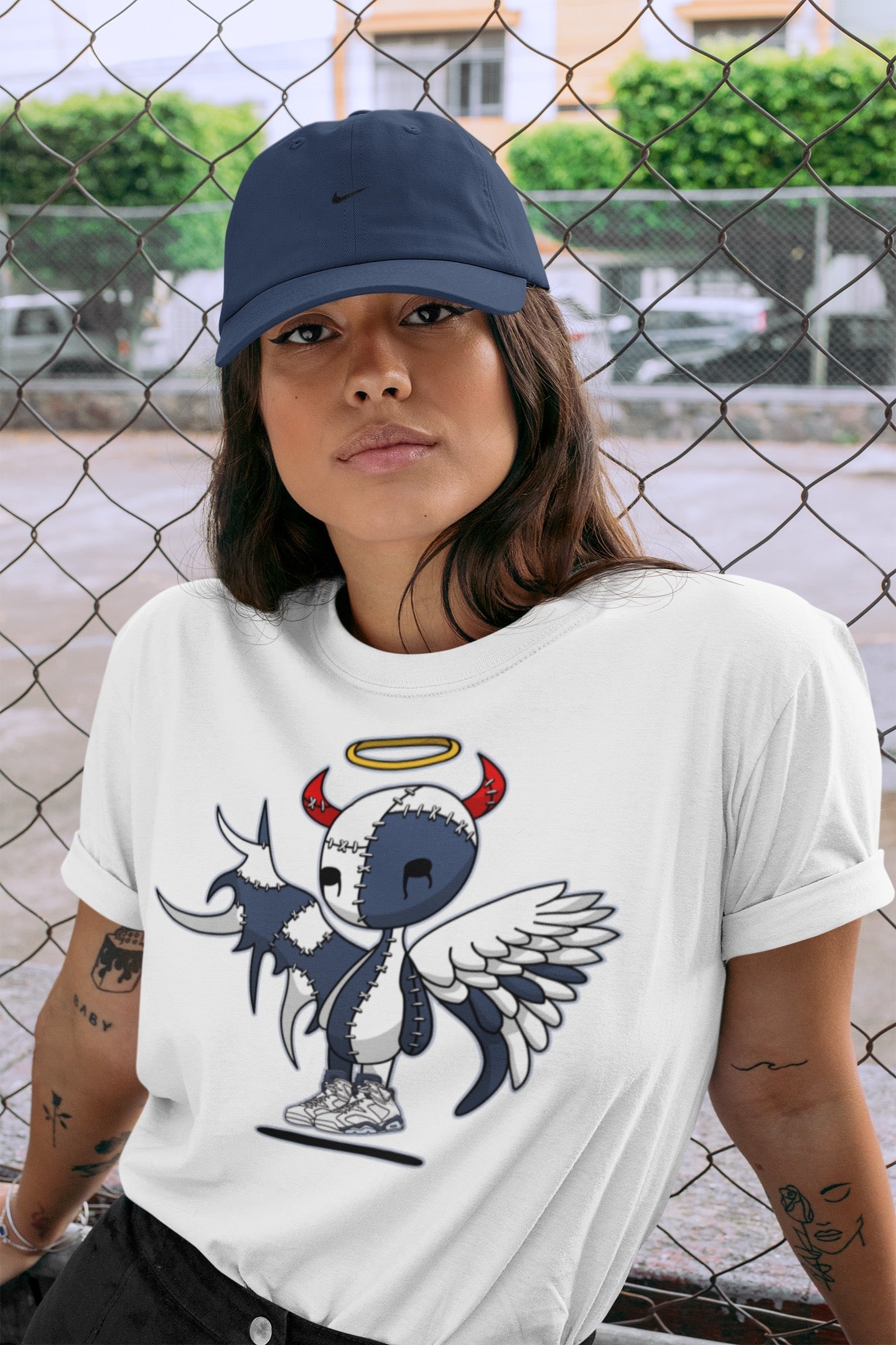 Devil Angel Unisex Tops - Air Jordan 6 Midnight Navy