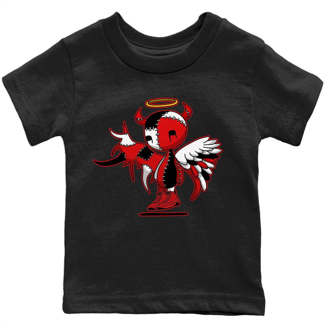 Devil Angel Kids Tops - Air Jordan 9 Chile Red