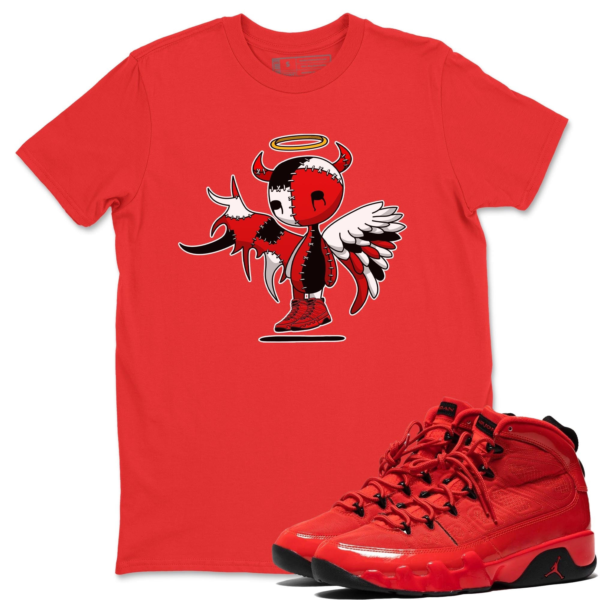 Devil Angel Unisex Tops - Air Jordan 9 Chile Red