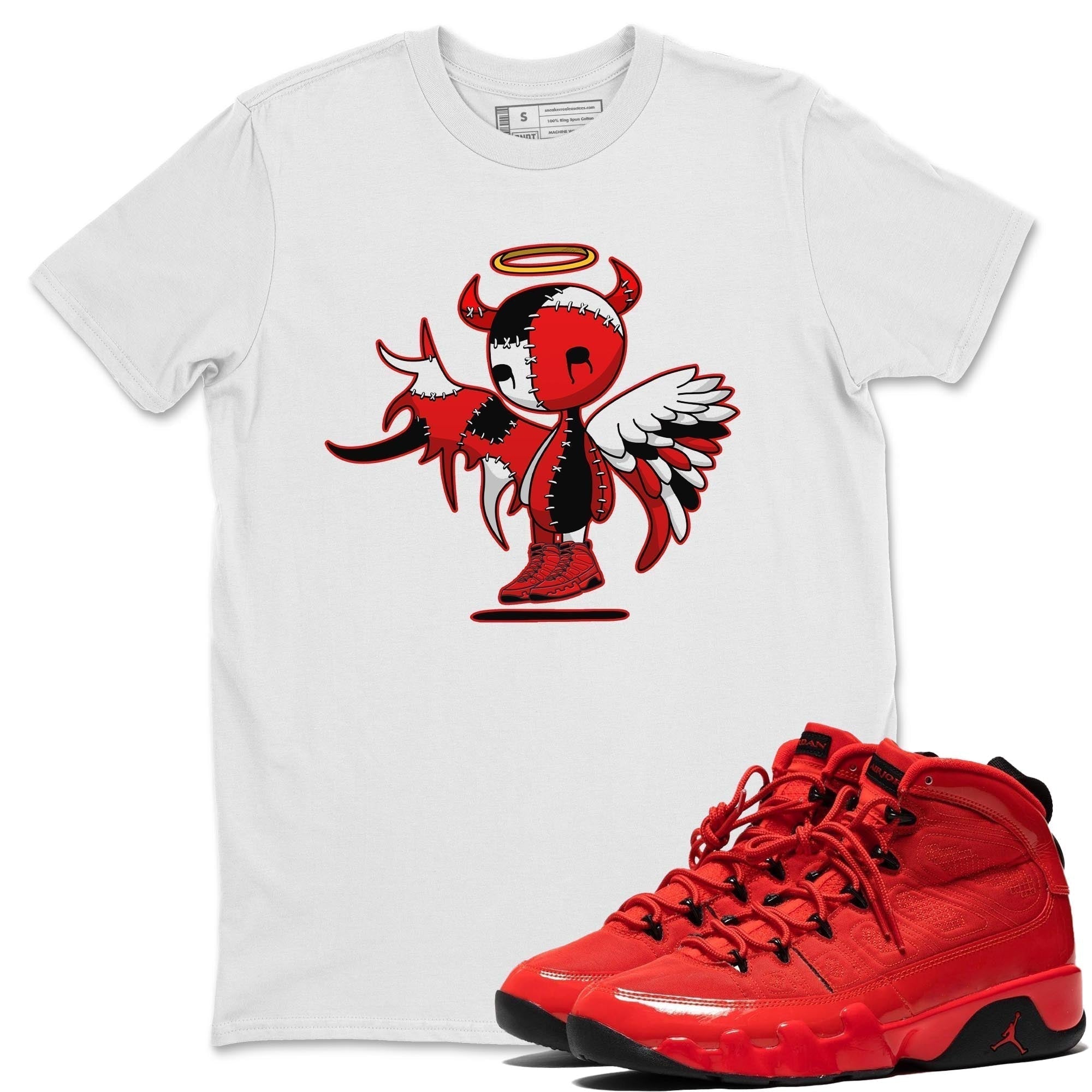 Devil Angel Unisex Tops - Air Jordan 9 Chile Red