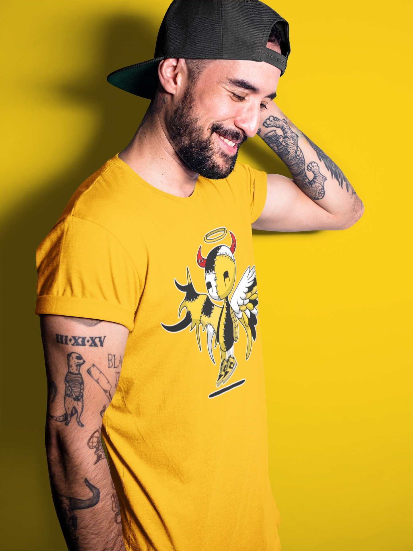 Devil Angel Unisex Tops - Dunk Championship Goldenrod