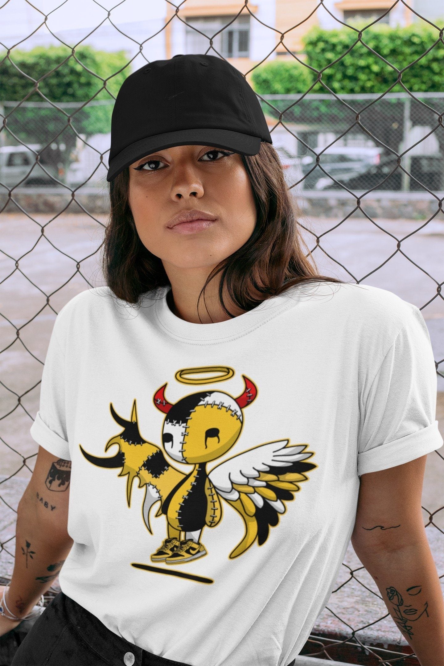 Devil Angel Unisex Tops - Dunk Championship Goldenrod