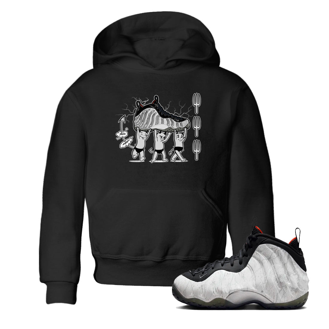 Devil Babies snkmatch Tees Kids - Air Foamposite One Jin