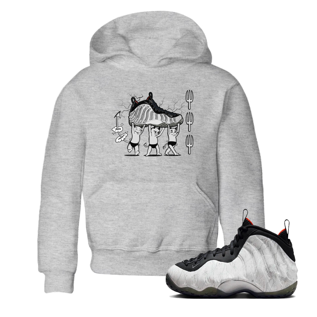 Devil Babies snkmatch Tees Kids - Air Foamposite One Jin
