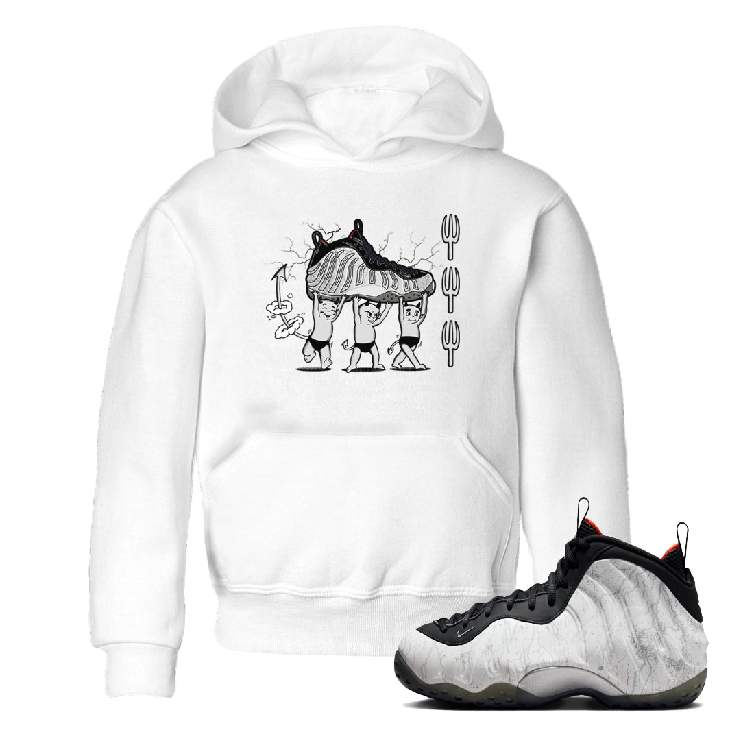 Devil Babies snkmatch Tees Kids - Air Foamposite One Jin