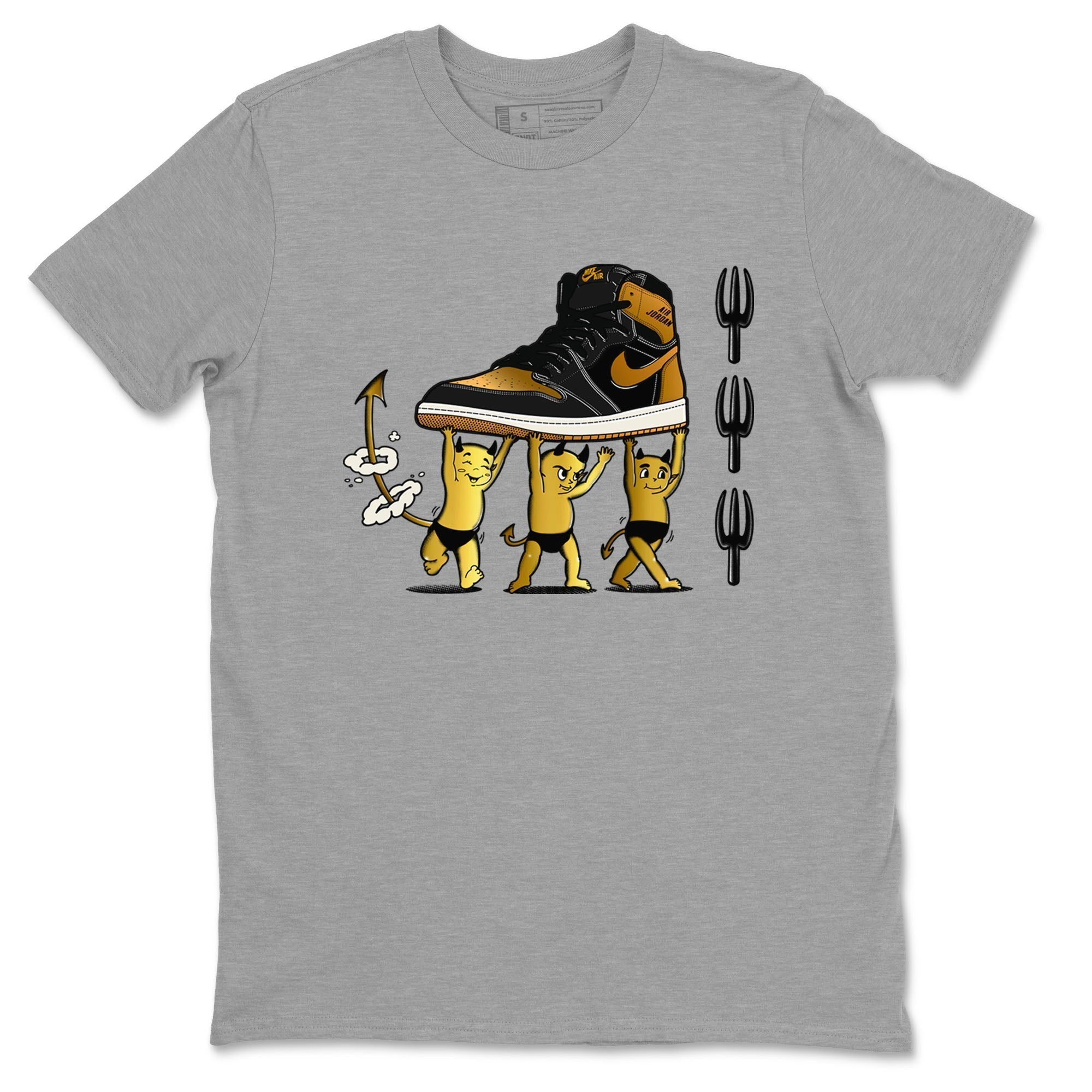 Devil Babies snkmatch Tees - Air Jordan 1 Black Metallic Gold