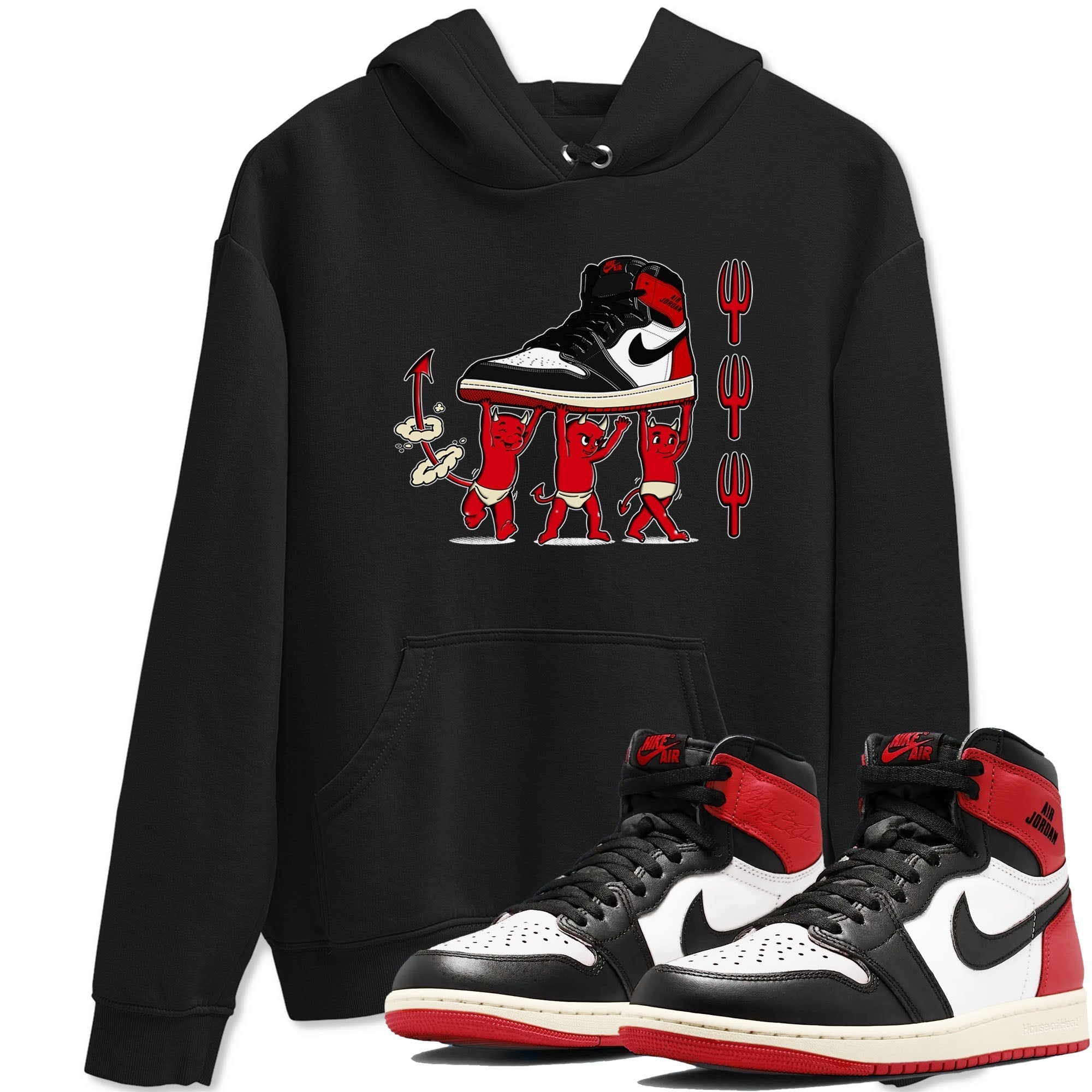 Devil Babies snkmatch Tees - Air Jordan 1 Black Toe Reimagined