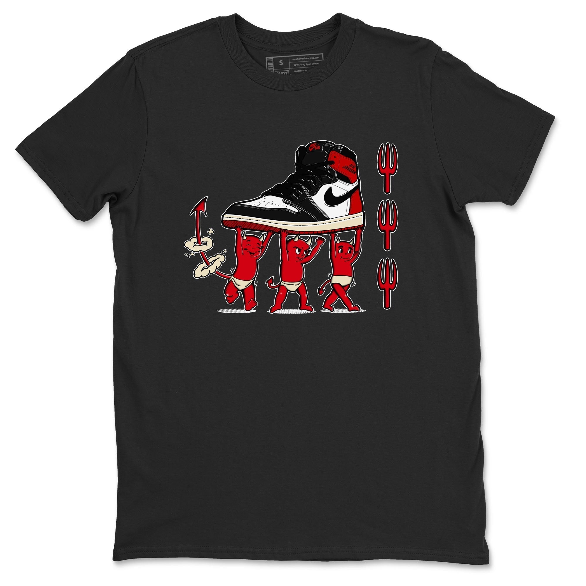 Devil Babies snkmatch Tees - Air Jordan 1 Black Toe Reimagined
