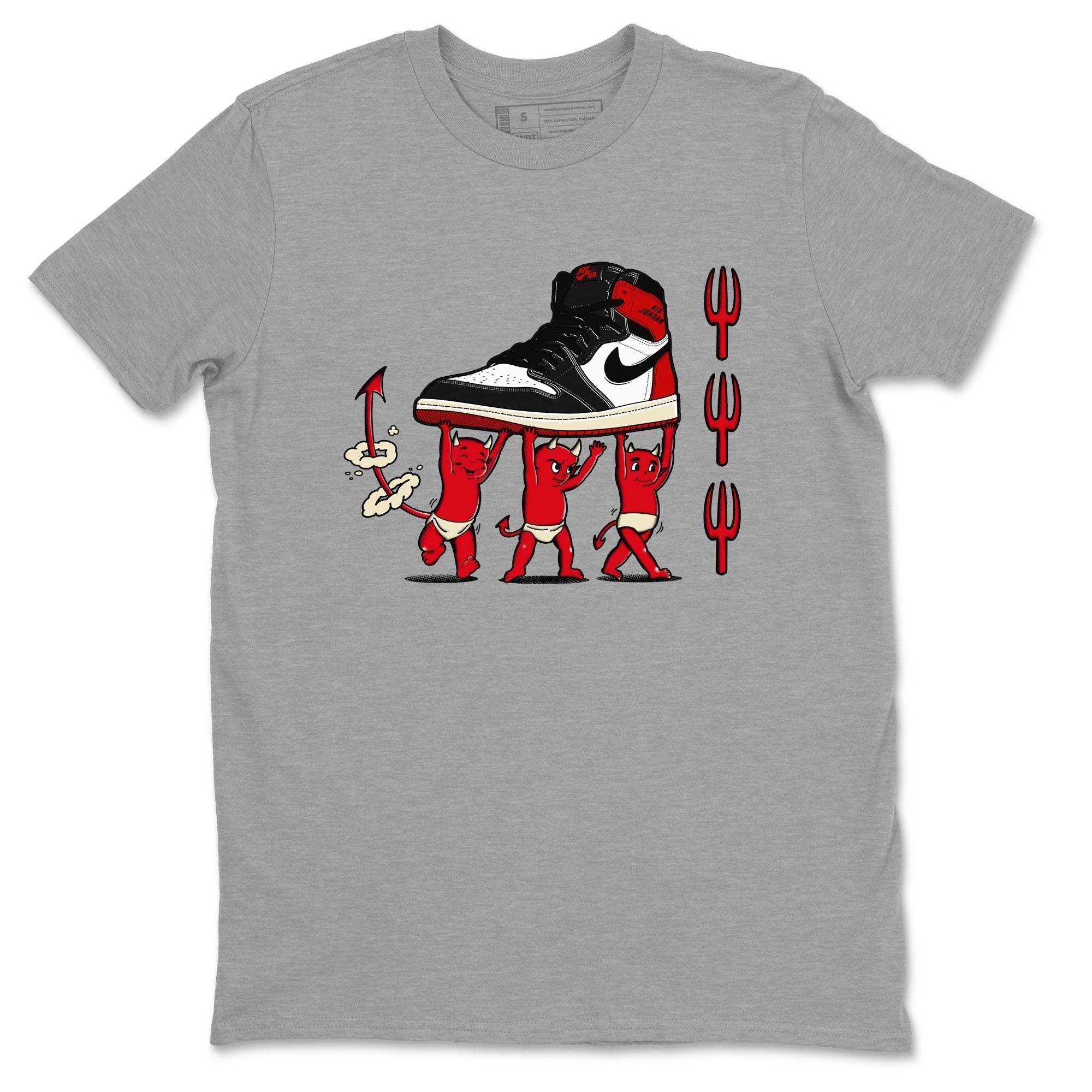 Devil Babies snkmatch Tees - Air Jordan 1 Black Toe Reimagined