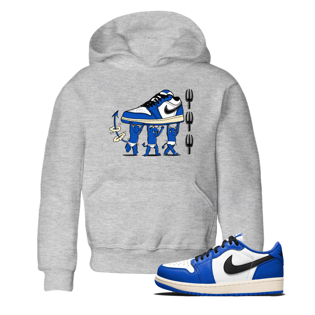 Devil Babies snkmatch Tees Kids - Air Jordan 1 Game Royal