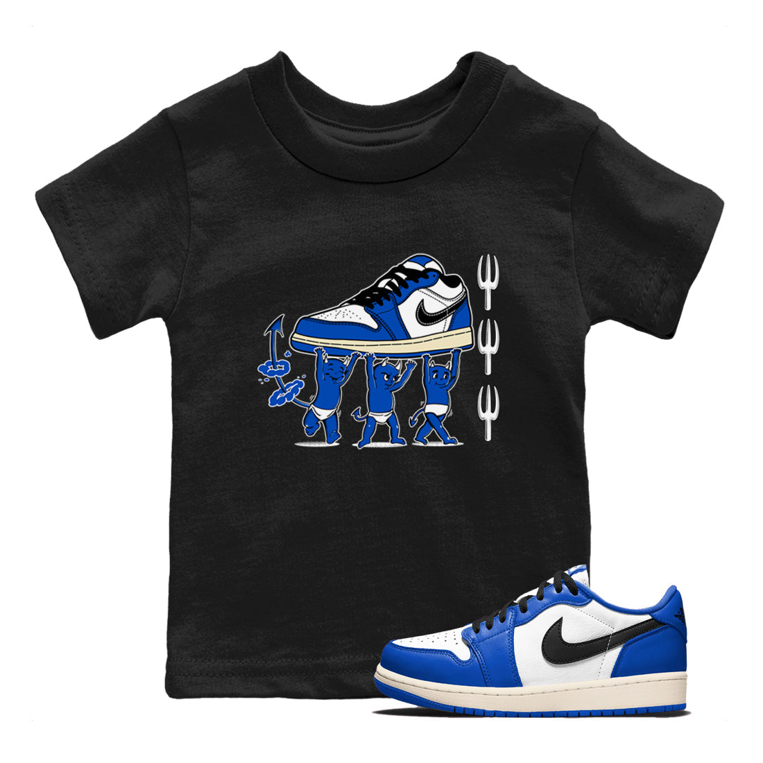 Devil Babies snkmatch Tees Kids - Air Jordan 1 Game Royal