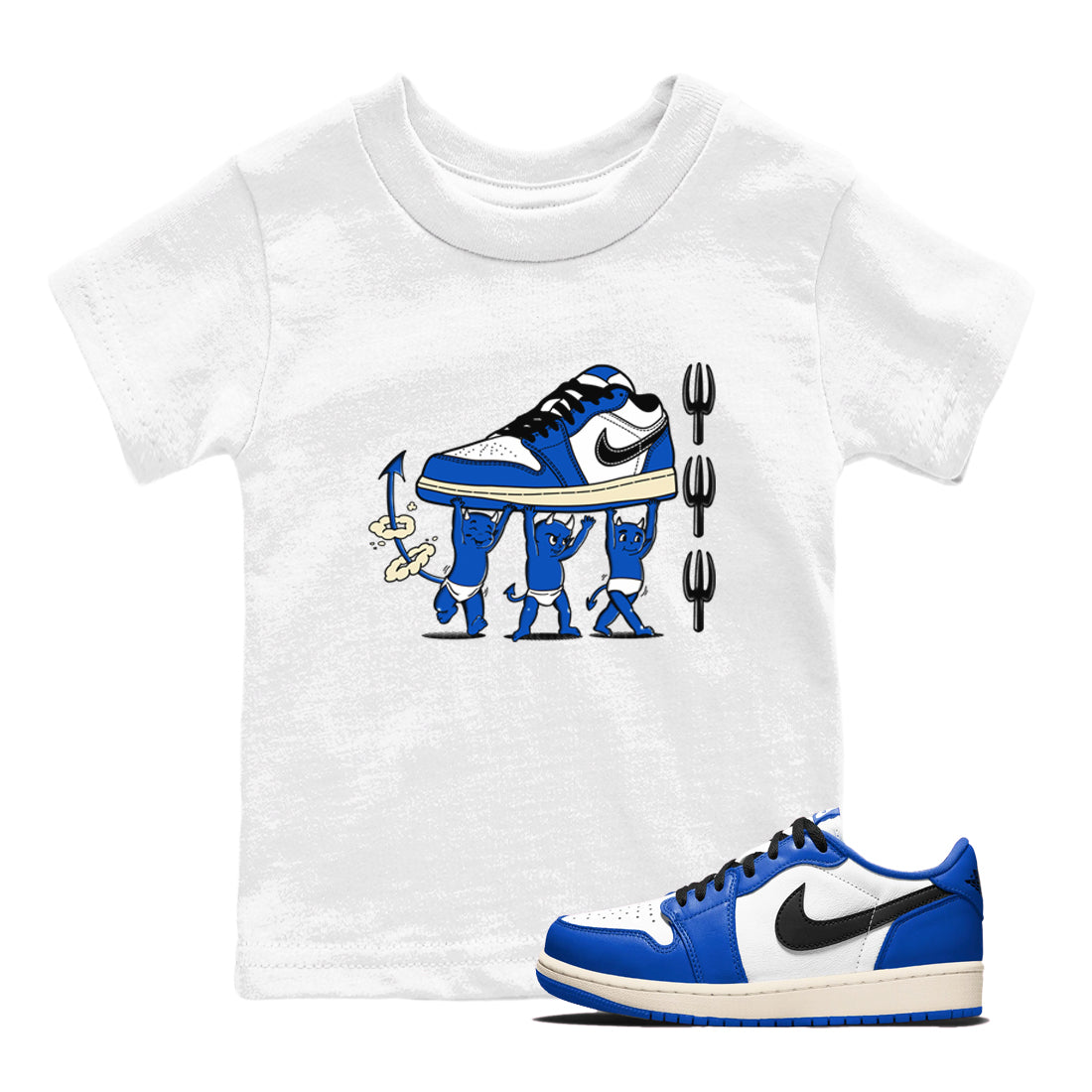 Devil Babies snkmatch Tees Kids - Air Jordan 1 Game Royal