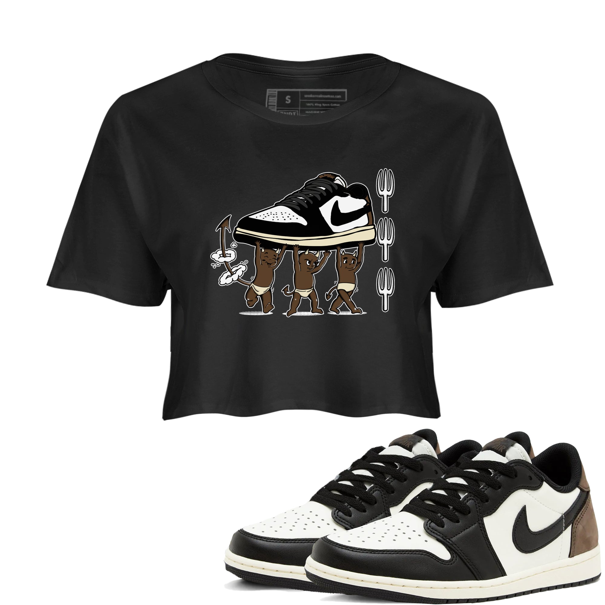 Devil Babies snkmatch Women's Top - Air Jordan 1 Mocha