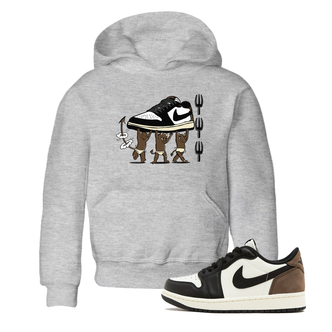 Devil Babies snkmatch Tees Kids - Air Jordan 1 Mocha