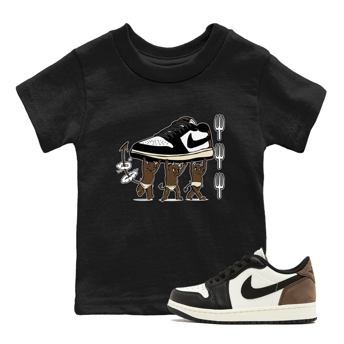Devil Babies snkmatch Tees Kids - Air Jordan 1 Mocha