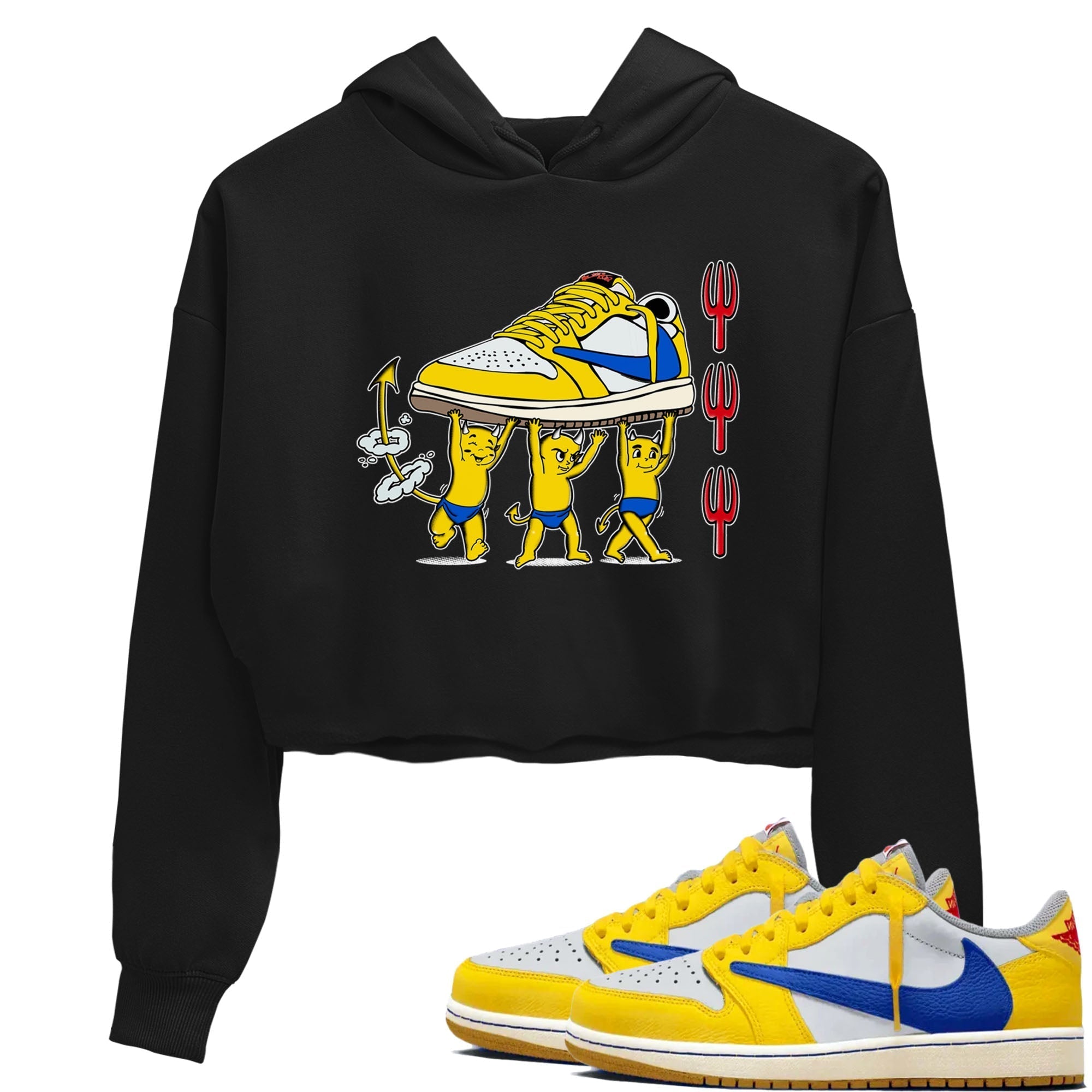 Devil Babies snkmatch Women's Top - Air Jordan 1 Travis Scott Canary