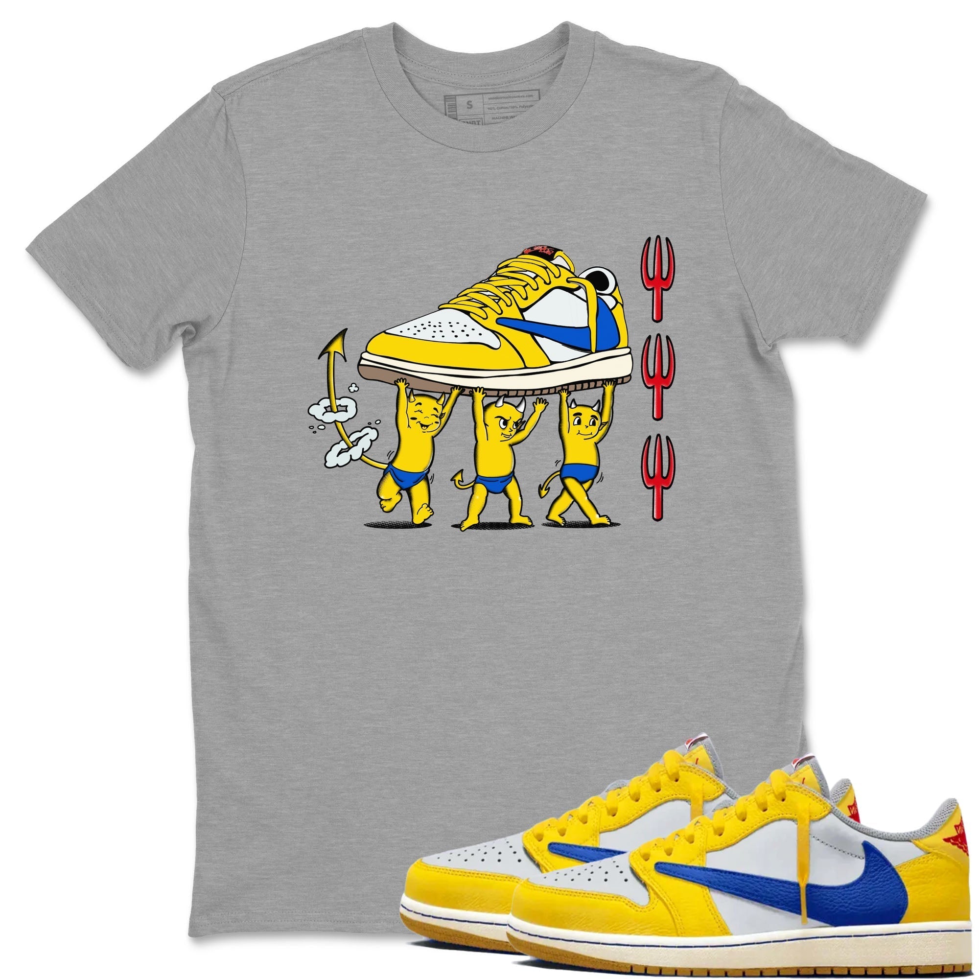 Devil Babies snkmatch Tees - Air Jordan 1 Travis Scott Canary