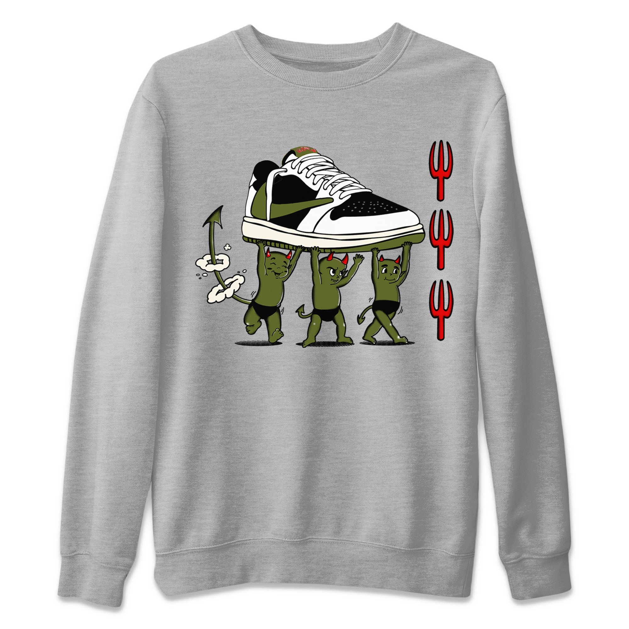 Devil Babies snkmatch Tees - Air Jordan 1 Travis Scott Olive
