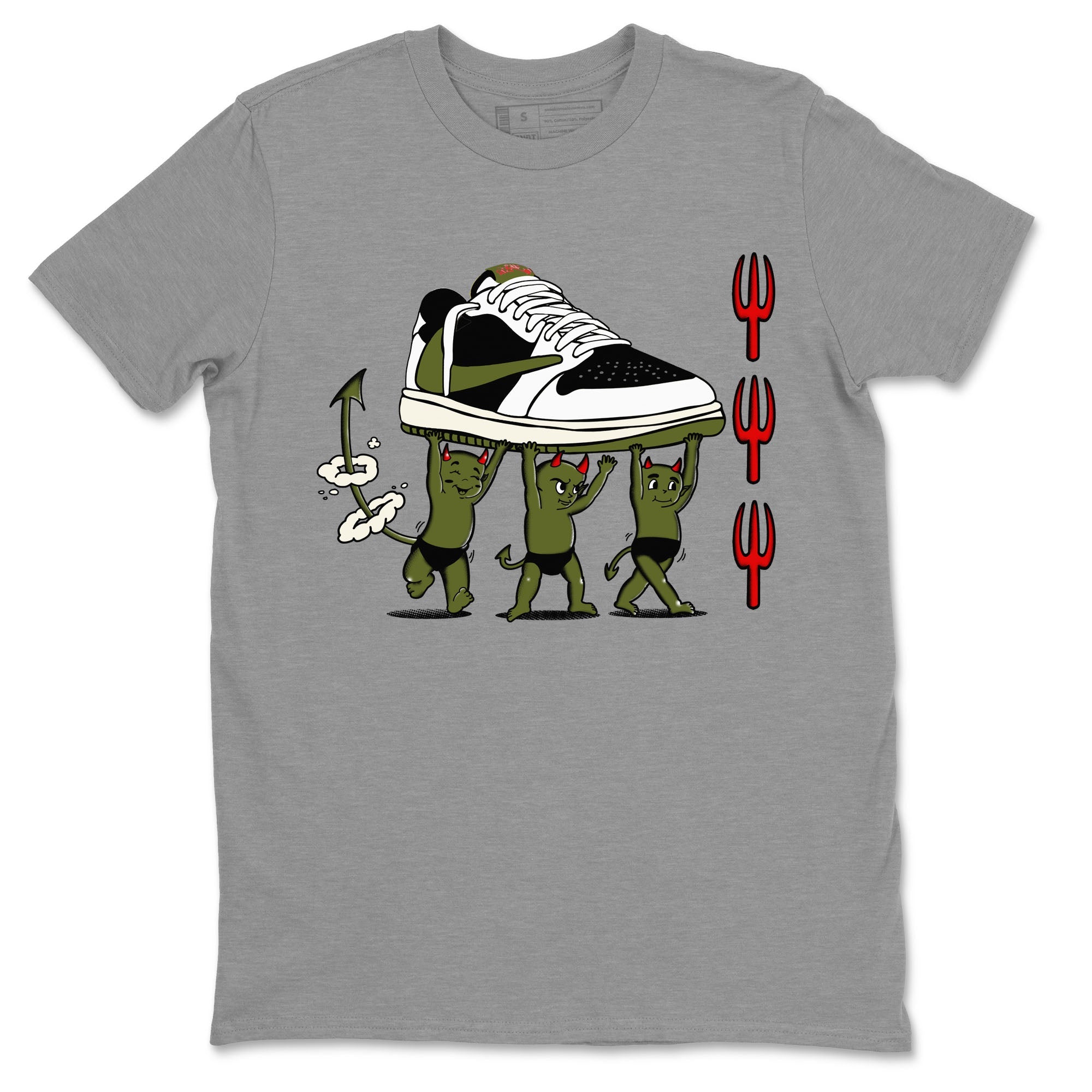 Devil Babies snkmatch Tees - Air Jordan 1 Travis Scott Olive