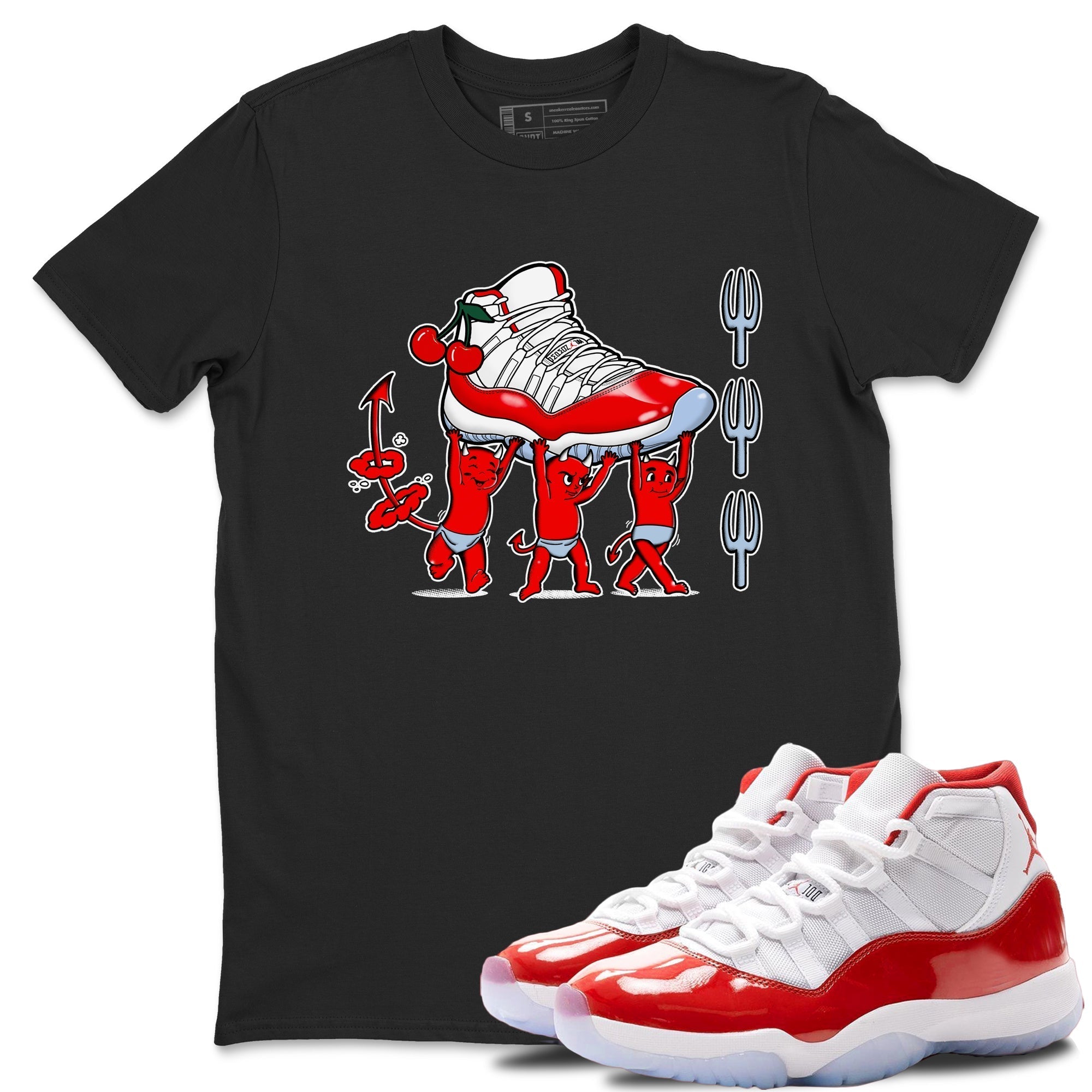 Devil Babies snkmatch Tees - Air Jordan 11 Cherry