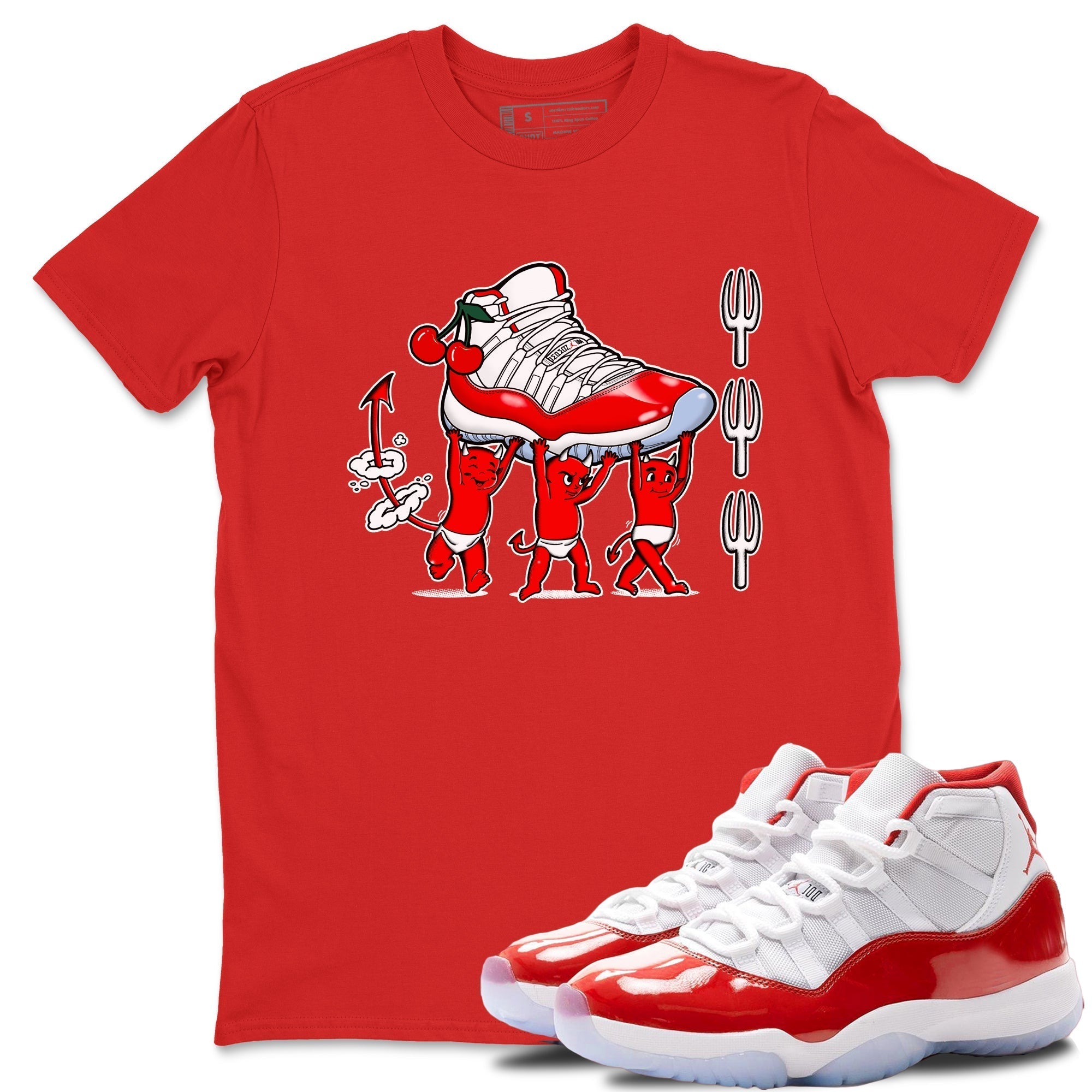 Devil Babies snkmatch Tees - Air Jordan 11 Cherry