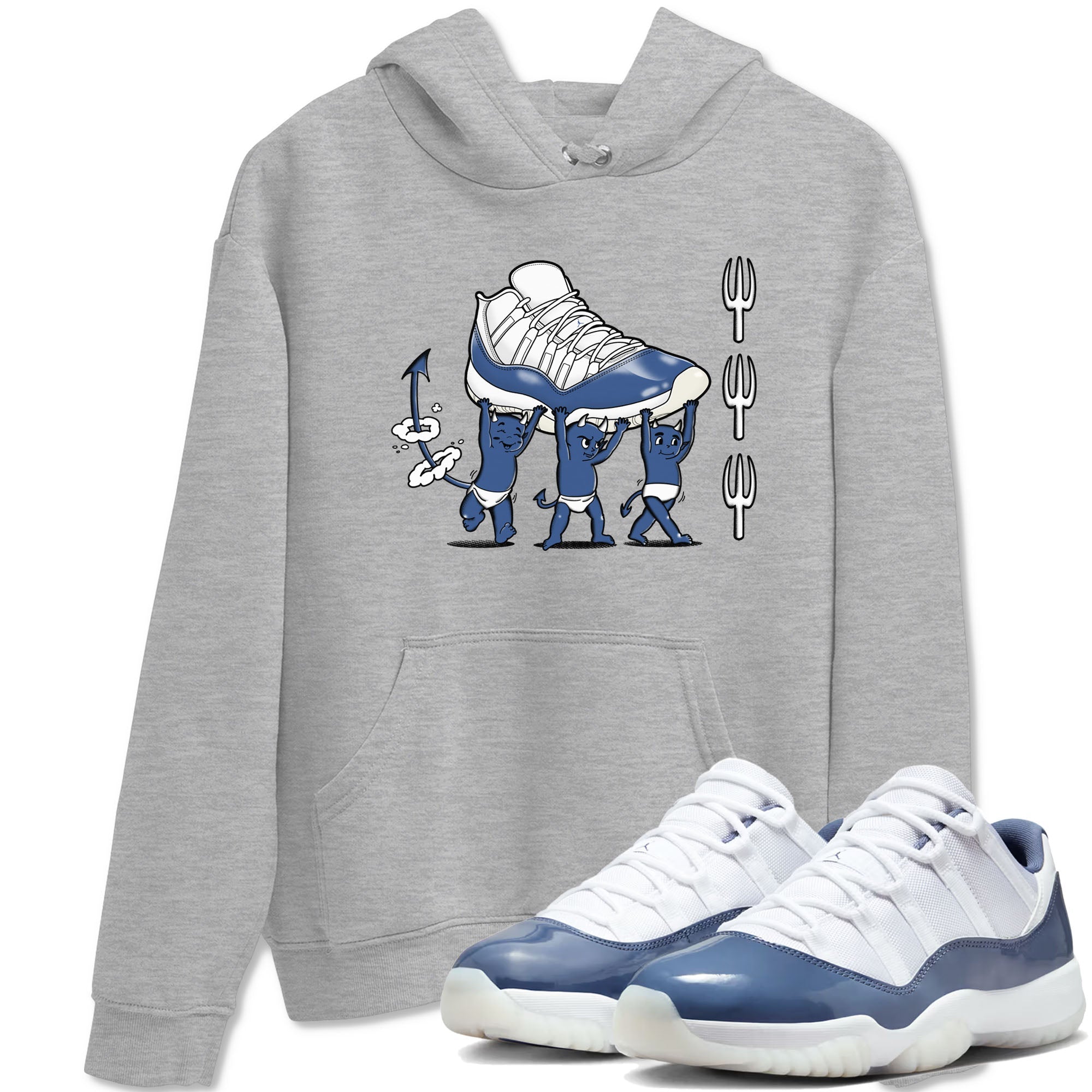 Devil Babies snkmatch Tees - Air Jordan 11 Diffused Blue