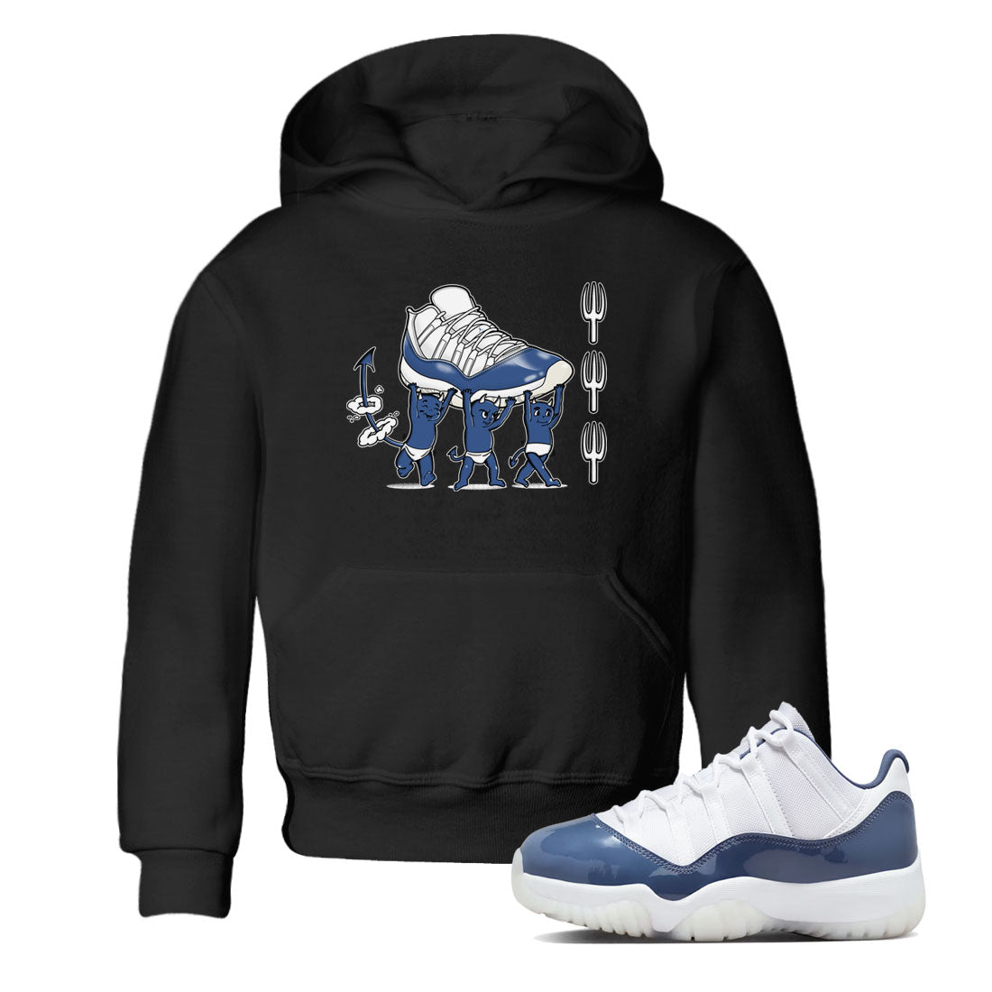 Devil Babies snkmatch Tees Kids - Air Jordan 11 Diffused Blue