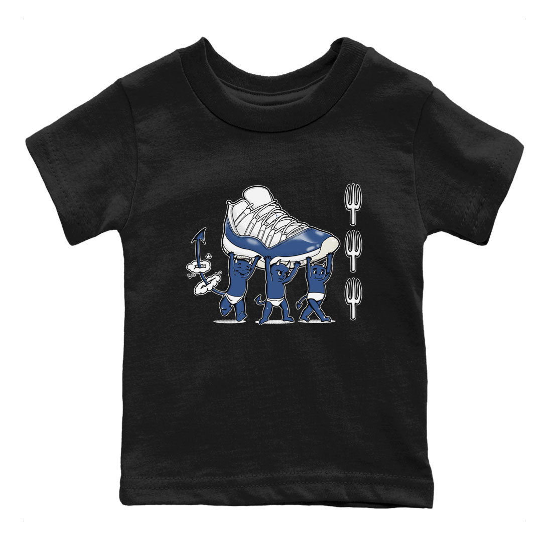Devil Babies snkmatch Tees Kids - Air Jordan 11 Diffused Blue