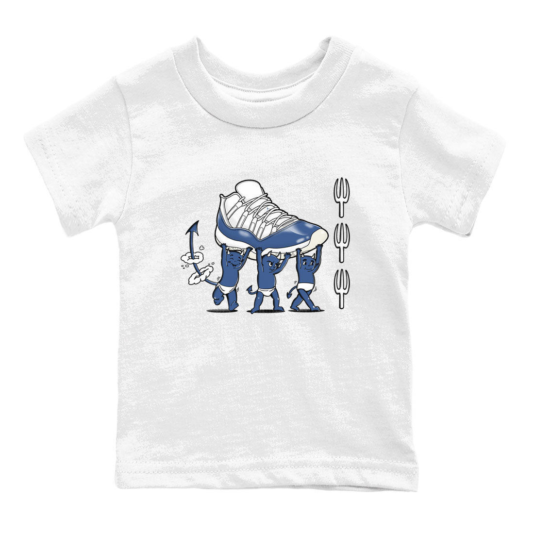 Devil Babies snkmatch Tees Kids - Air Jordan 11 Diffused Blue