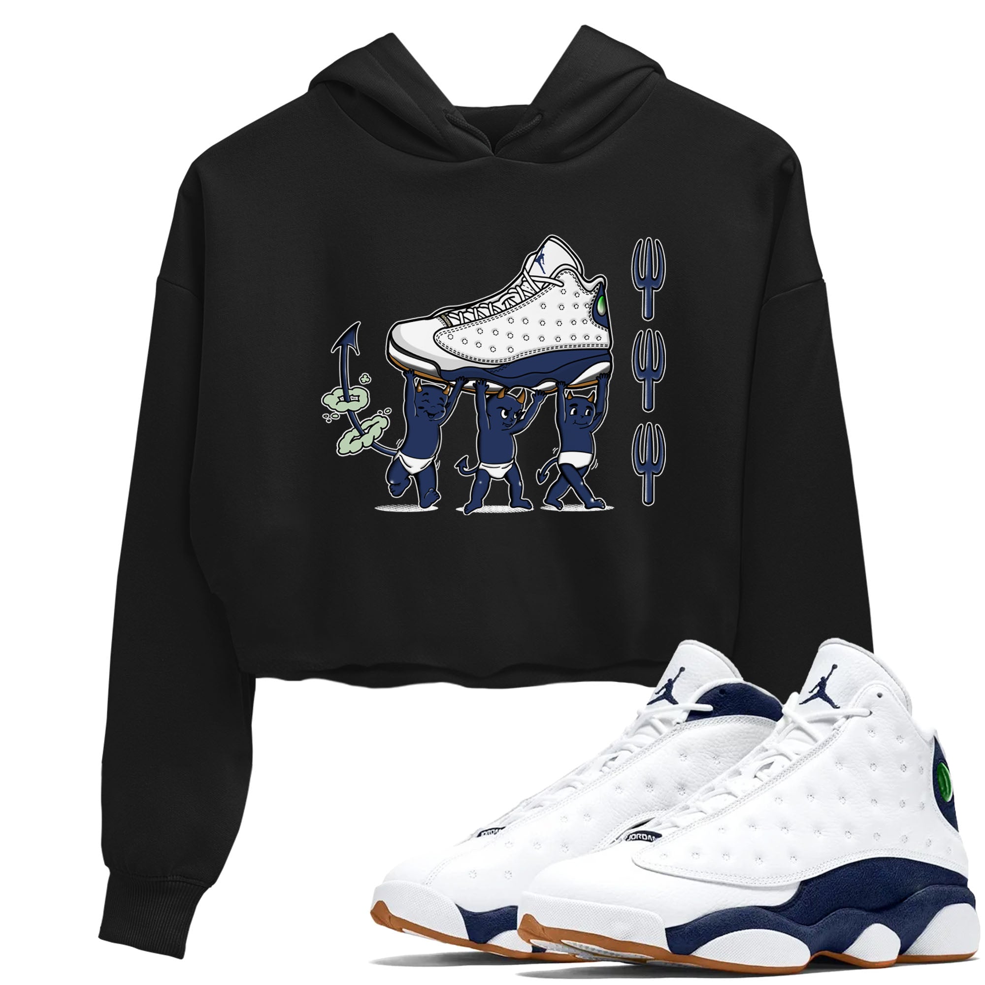 Devil Babies snkmatch Women's Top - Air Jordan 13 Midnight Navy