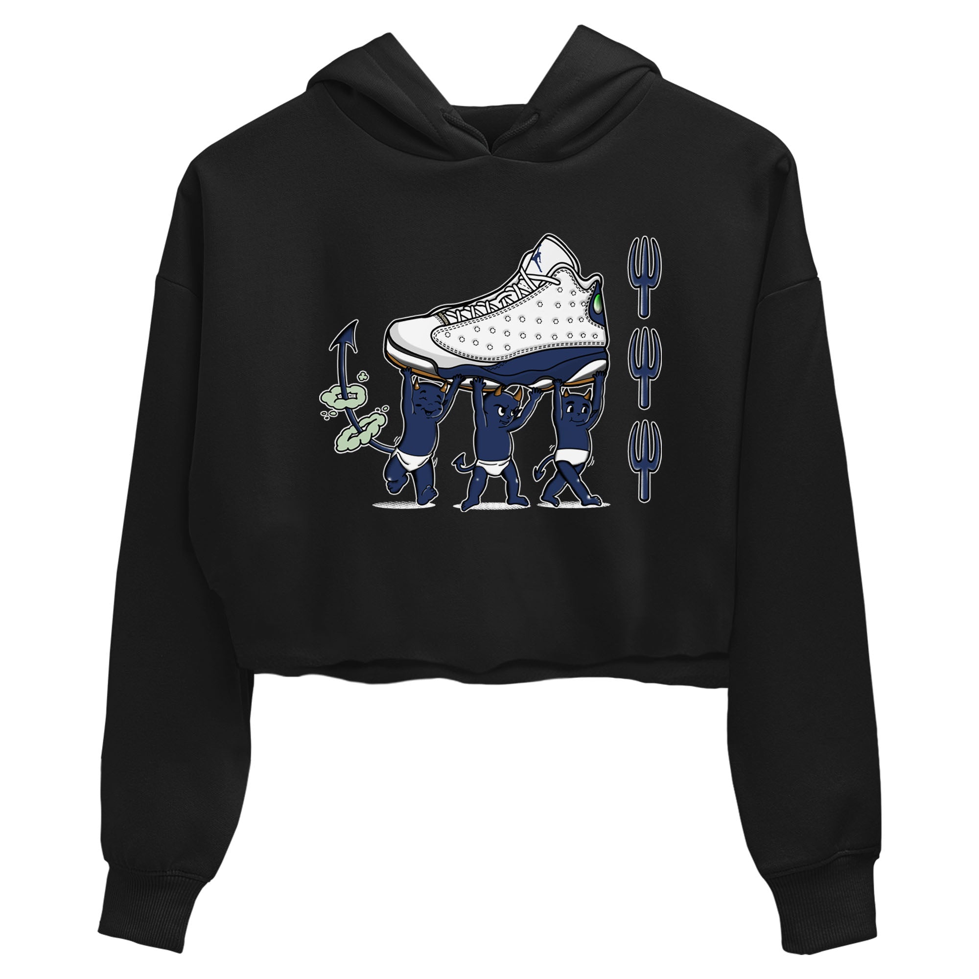 Devil Babies snkmatch Women's Top - Air Jordan 13 Midnight Navy
