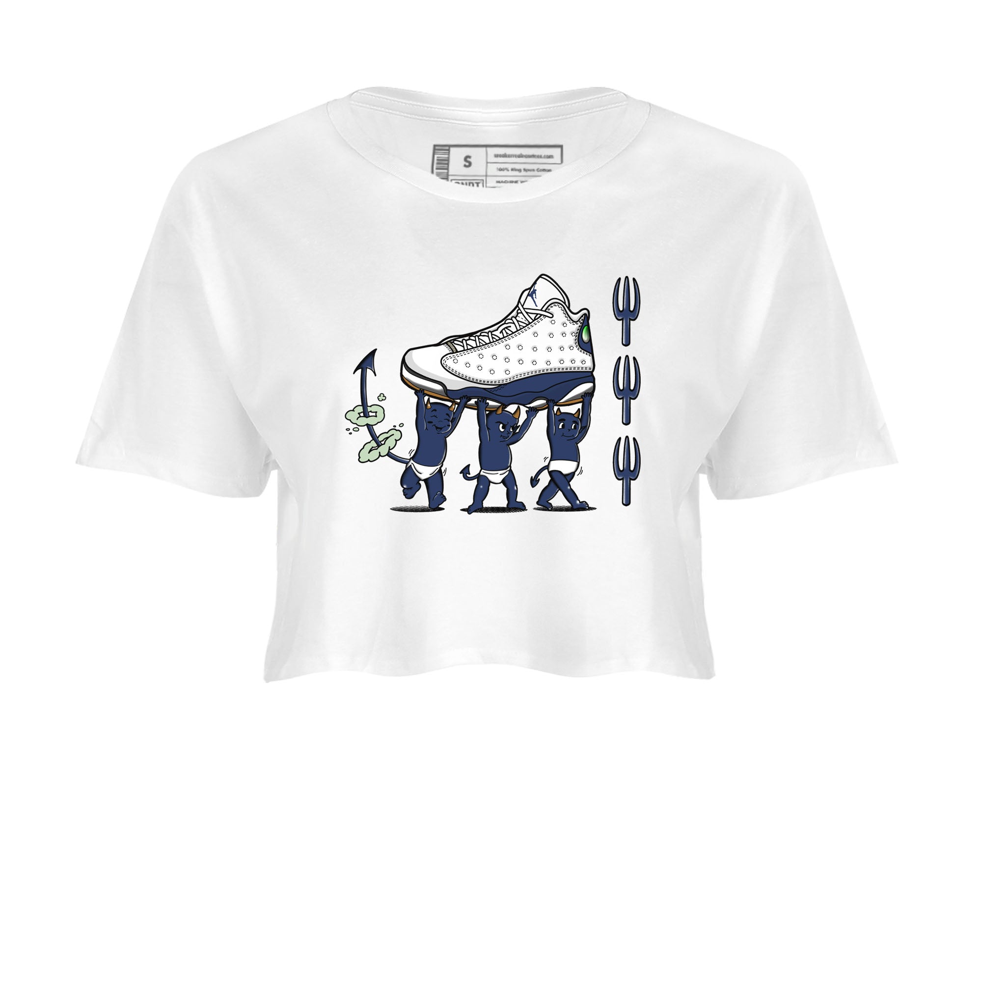 Devil Babies snkmatch Women's Top - Air Jordan 13 Midnight Navy