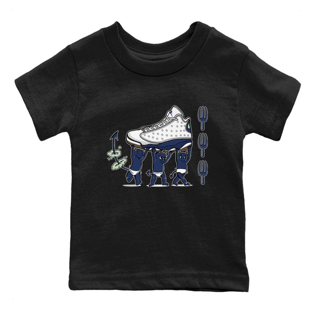 Devil Babies snkmatch Tees Kids - Air Jordan 13 Midnight Navy