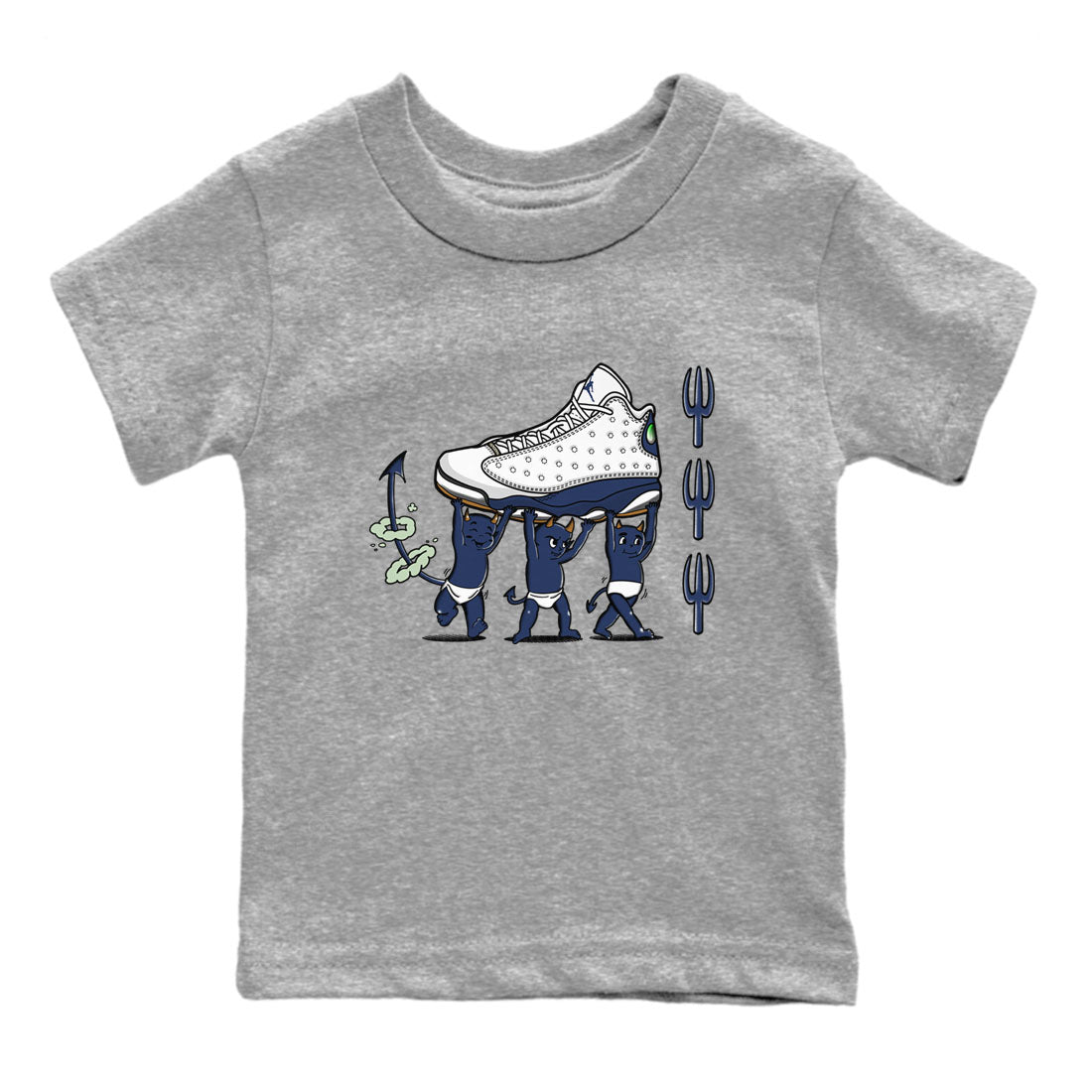Devil Babies snkmatch Tees Kids - Air Jordan 13 Midnight Navy