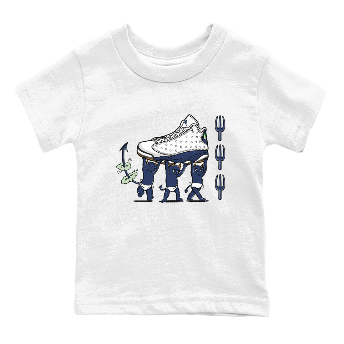 Devil Babies snkmatch Tees Kids - Air Jordan 13 Midnight Navy