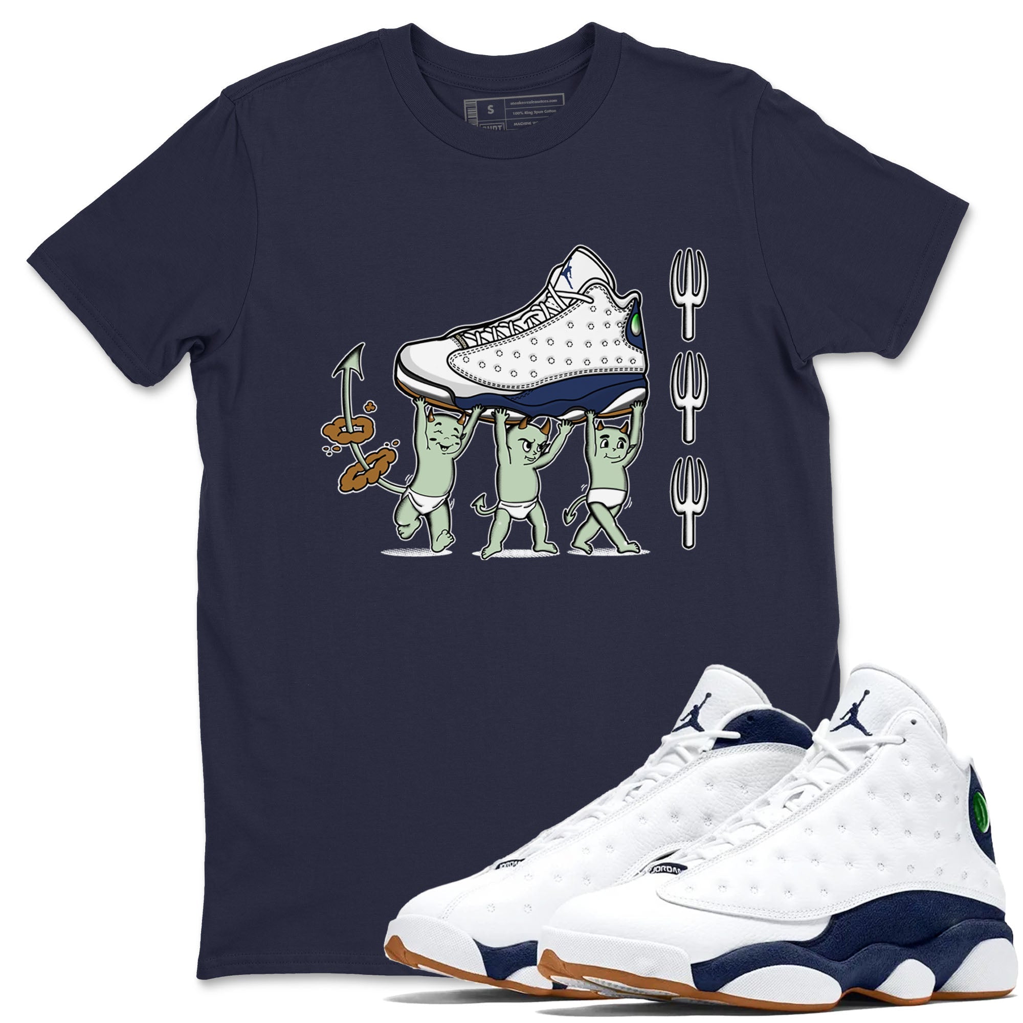Devil Babies snkmatch Tees - Air Jordan 13 Midnight Navy