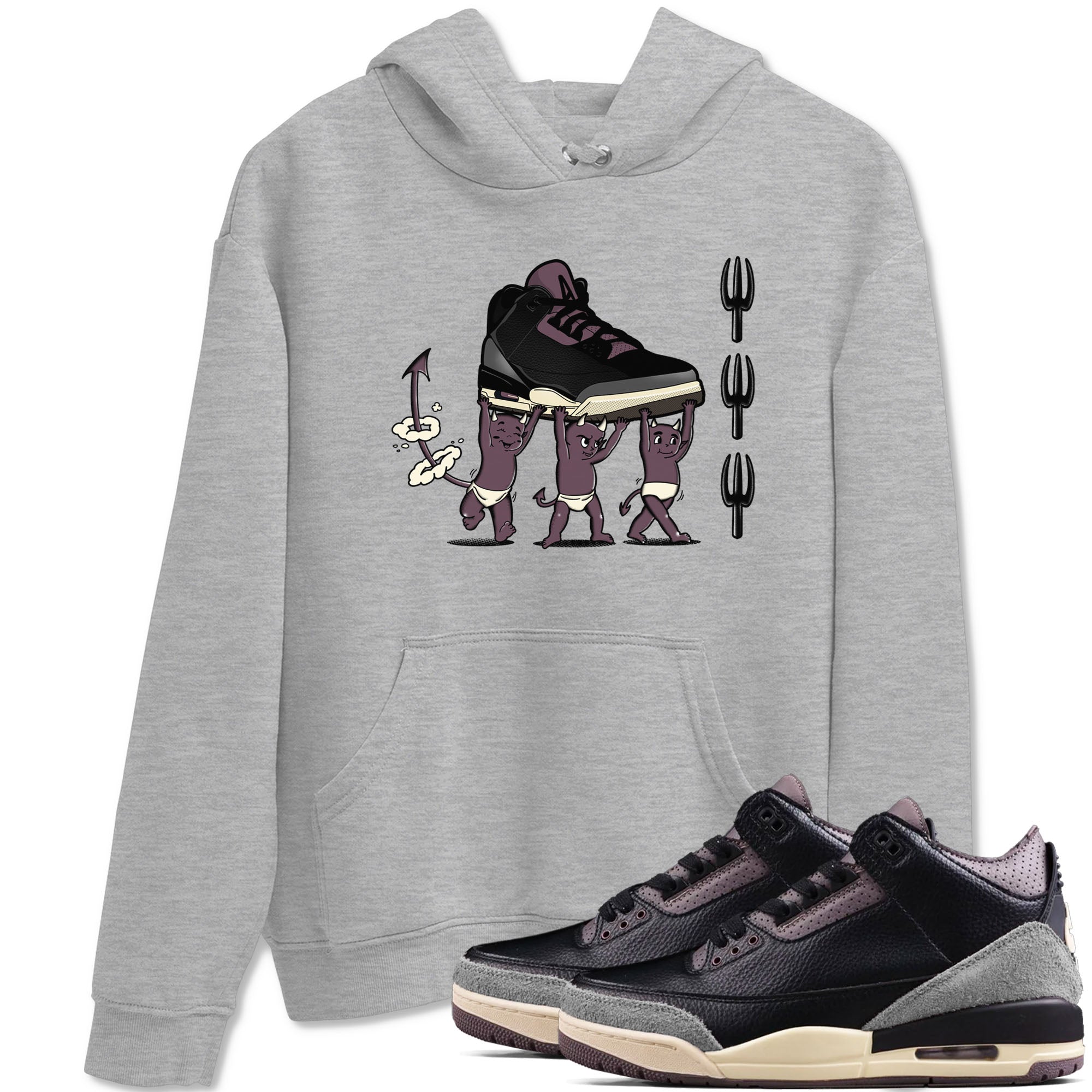 Devil Babies snkmatch Tees - Air Jordan 3 A Ma Maniere x Black