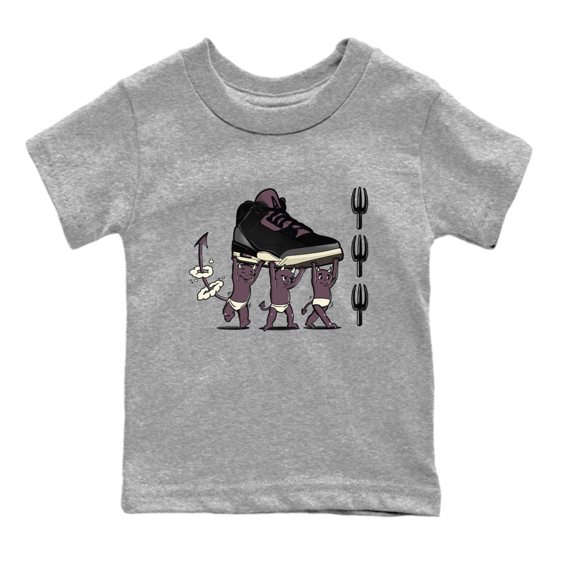 Devil Babies snkmatch Tees Kids - Air Jordan 3 A Ma Maniere x Black