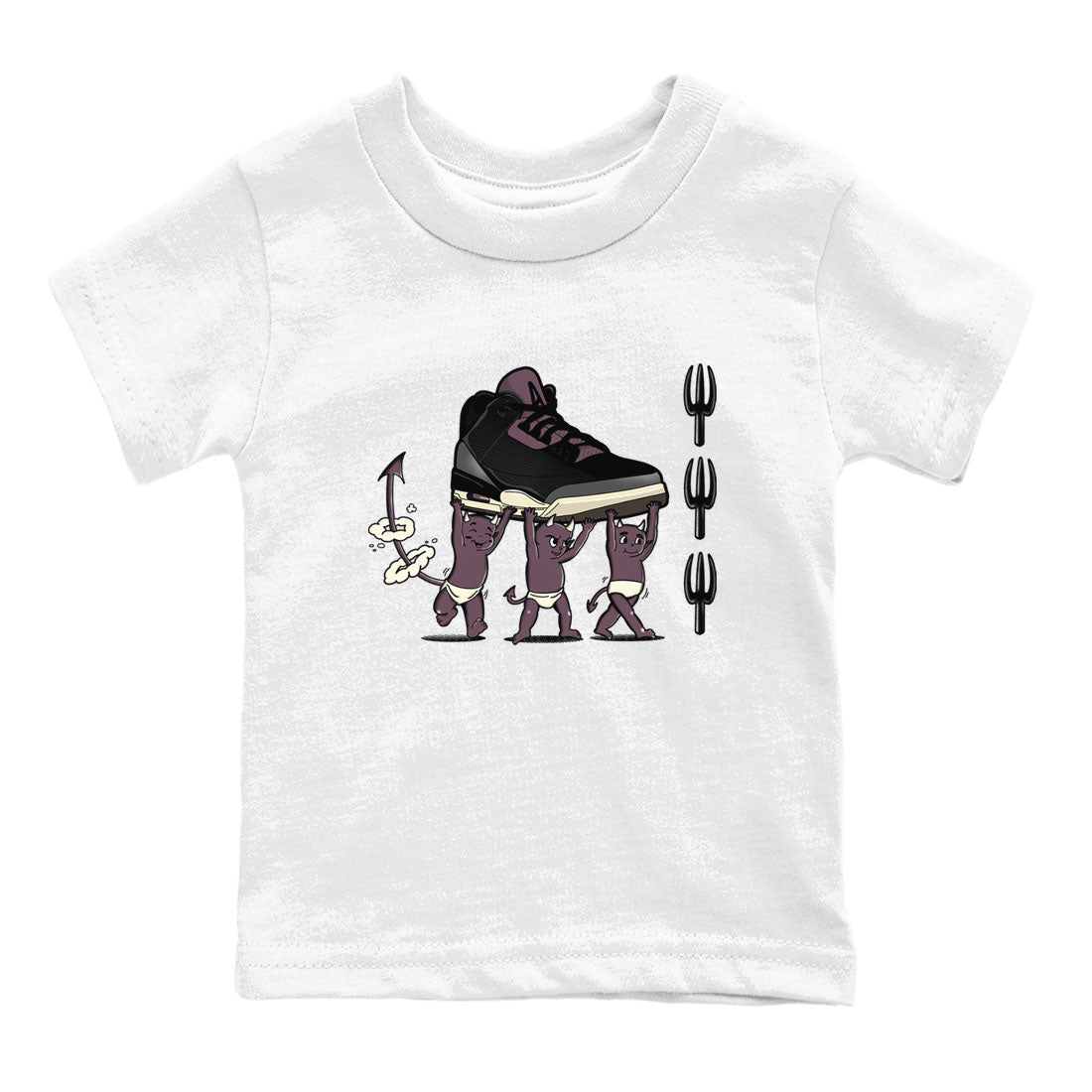 Devil Babies snkmatch Tees Kids - Air Jordan 3 A Ma Maniere x Black