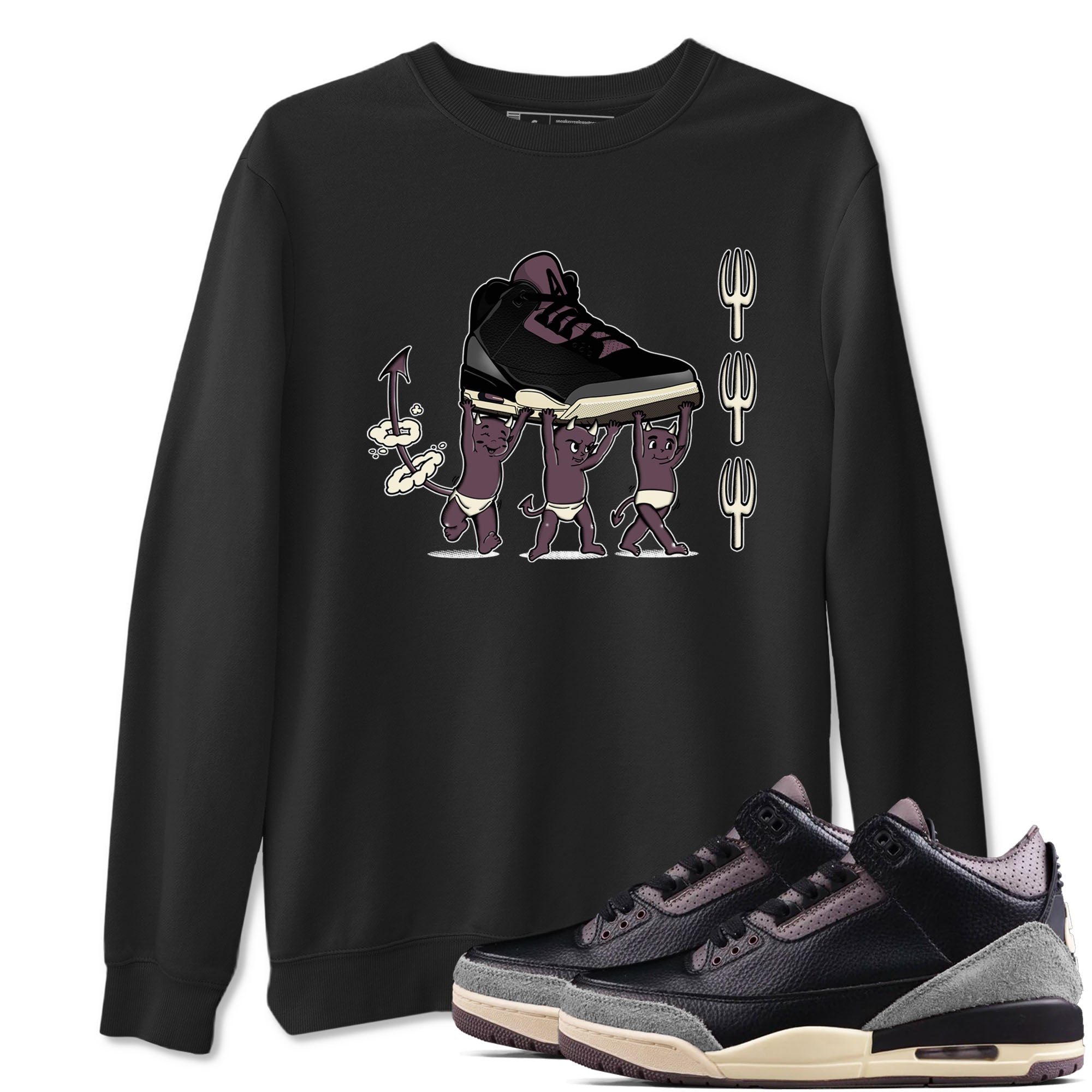 Devil Babies snkmatch Tees - Air Jordan 3 A Ma Maniere x Black
