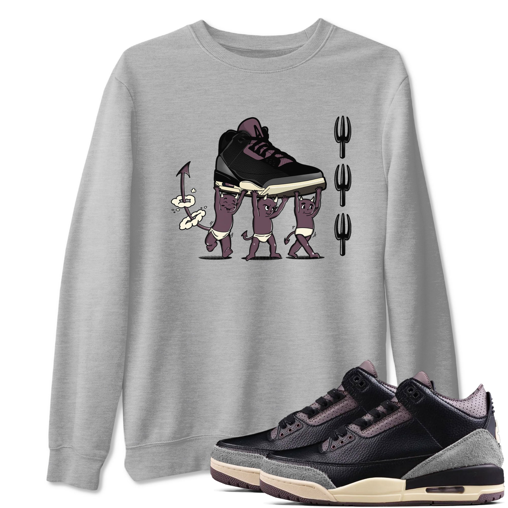 Devil Babies snkmatch Tees - Air Jordan 3 A Ma Maniere x Black