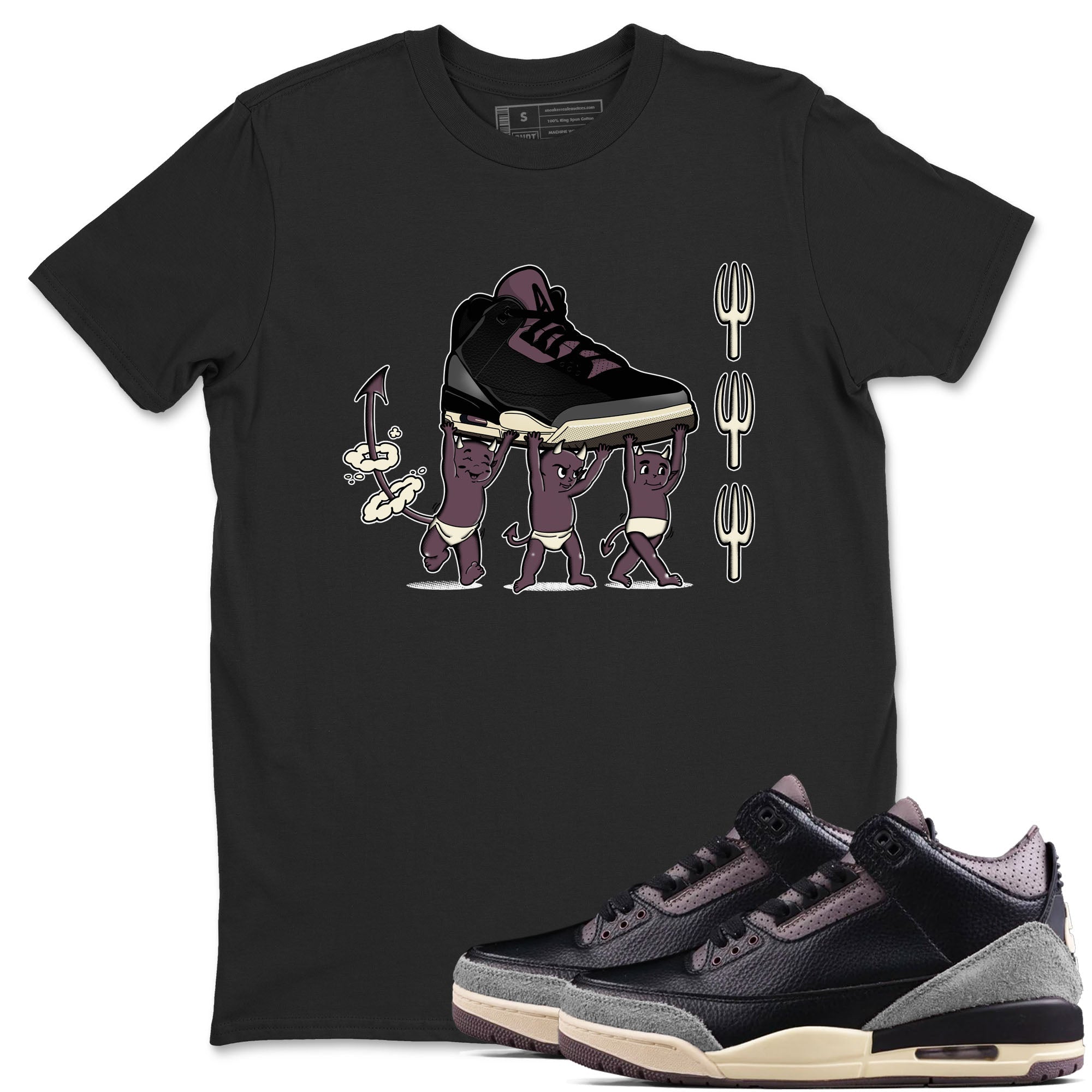 Devil Babies snkmatch Tees - Air Jordan 3 A Ma Maniere x Black