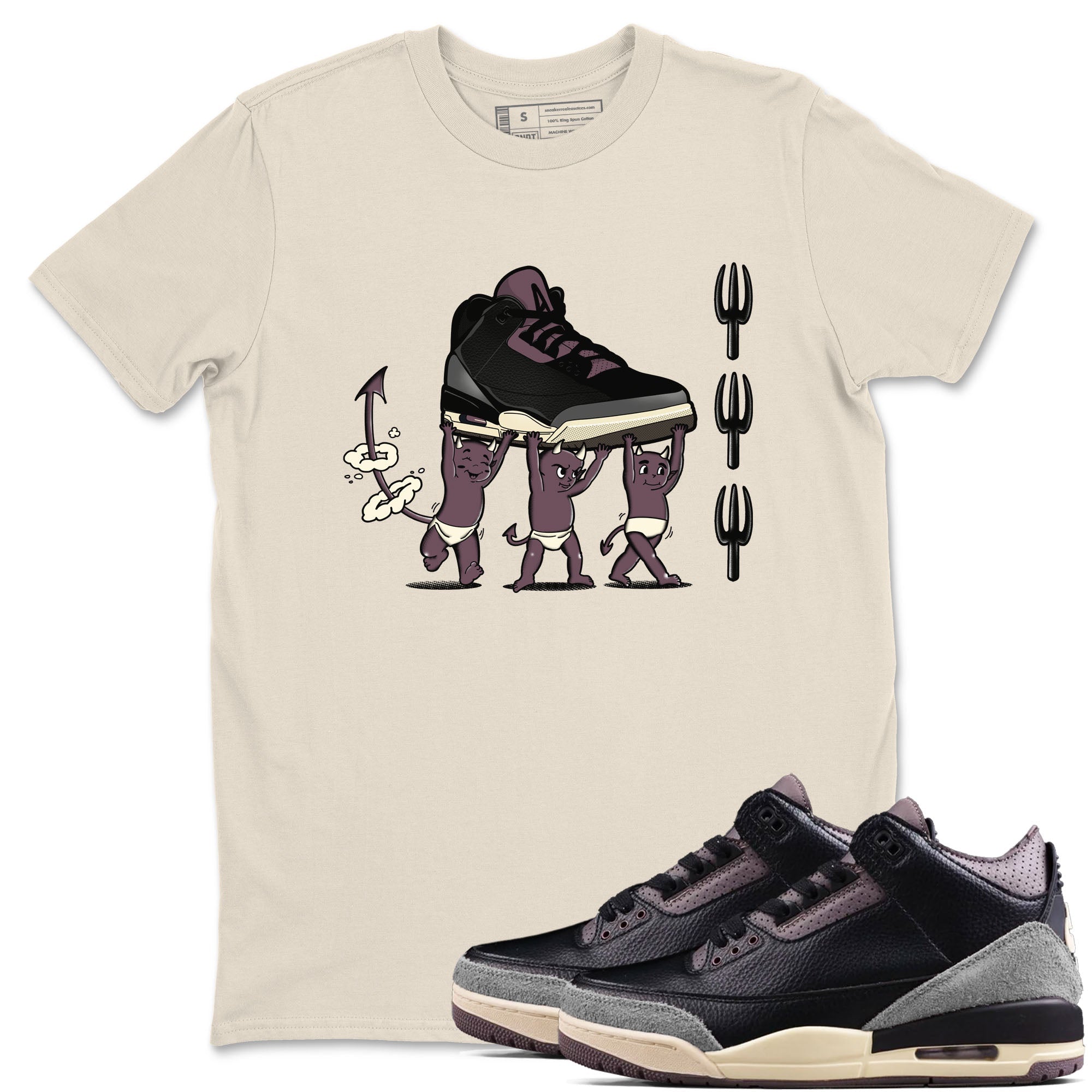 Devil Babies snkmatch Tees - Air Jordan 3 A Ma Maniere x Black
