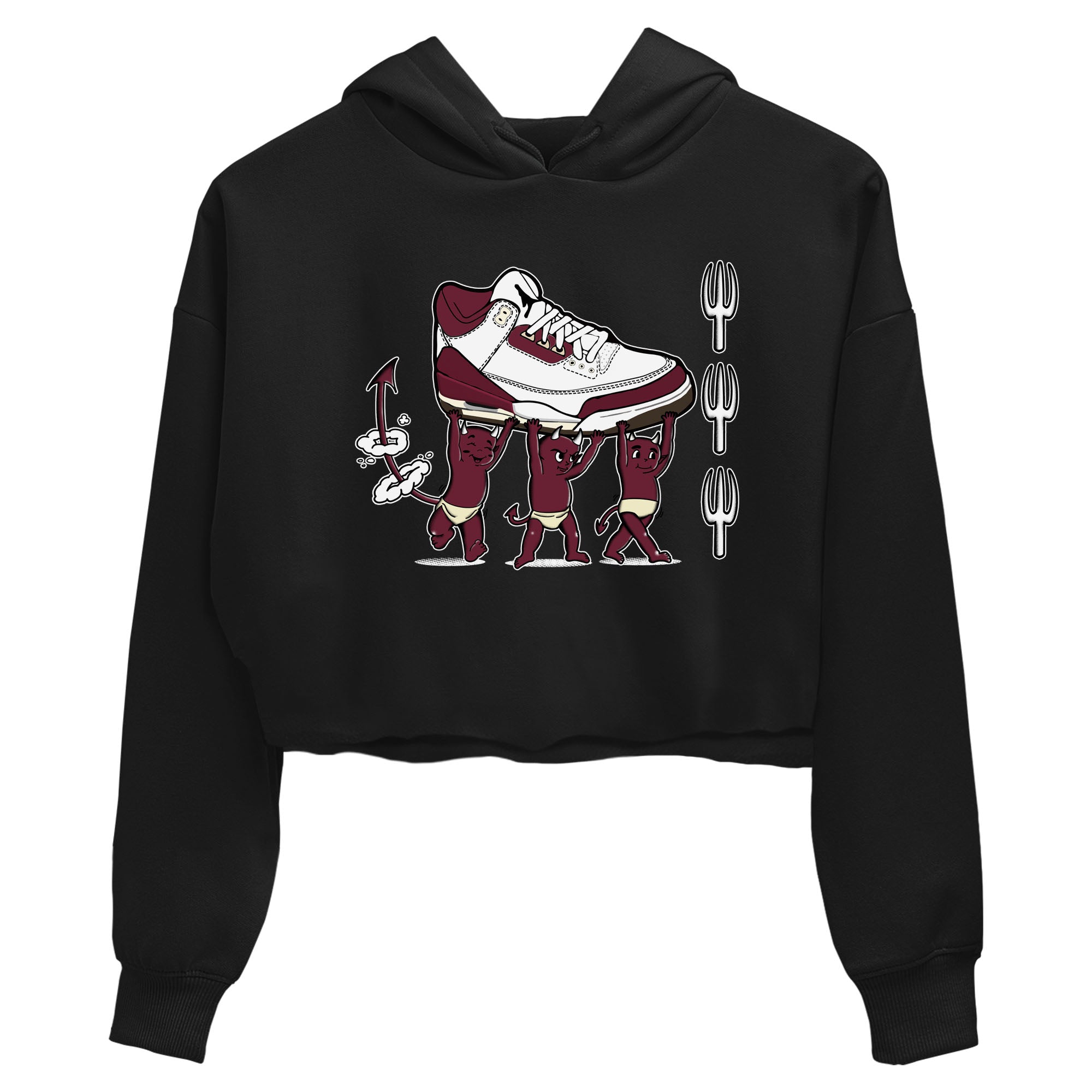 Devil Babies snkmatch Women's Top - Air Jordan 3 A Ma Maniere x Burgundy Crush